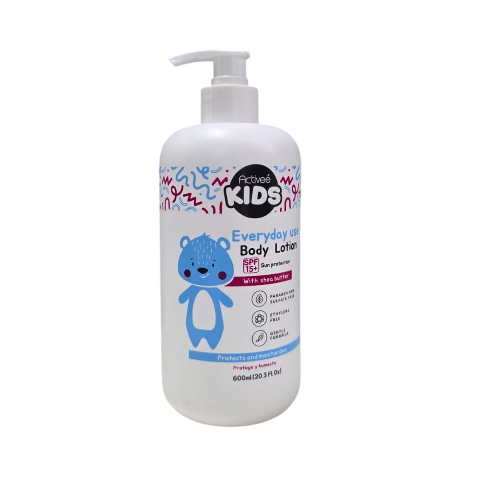 Loción Corporal Activee Kids 2 en 1 Humectante Infantil Protege del Sol Sin Parabenos ni Sulfatos — imagen 2