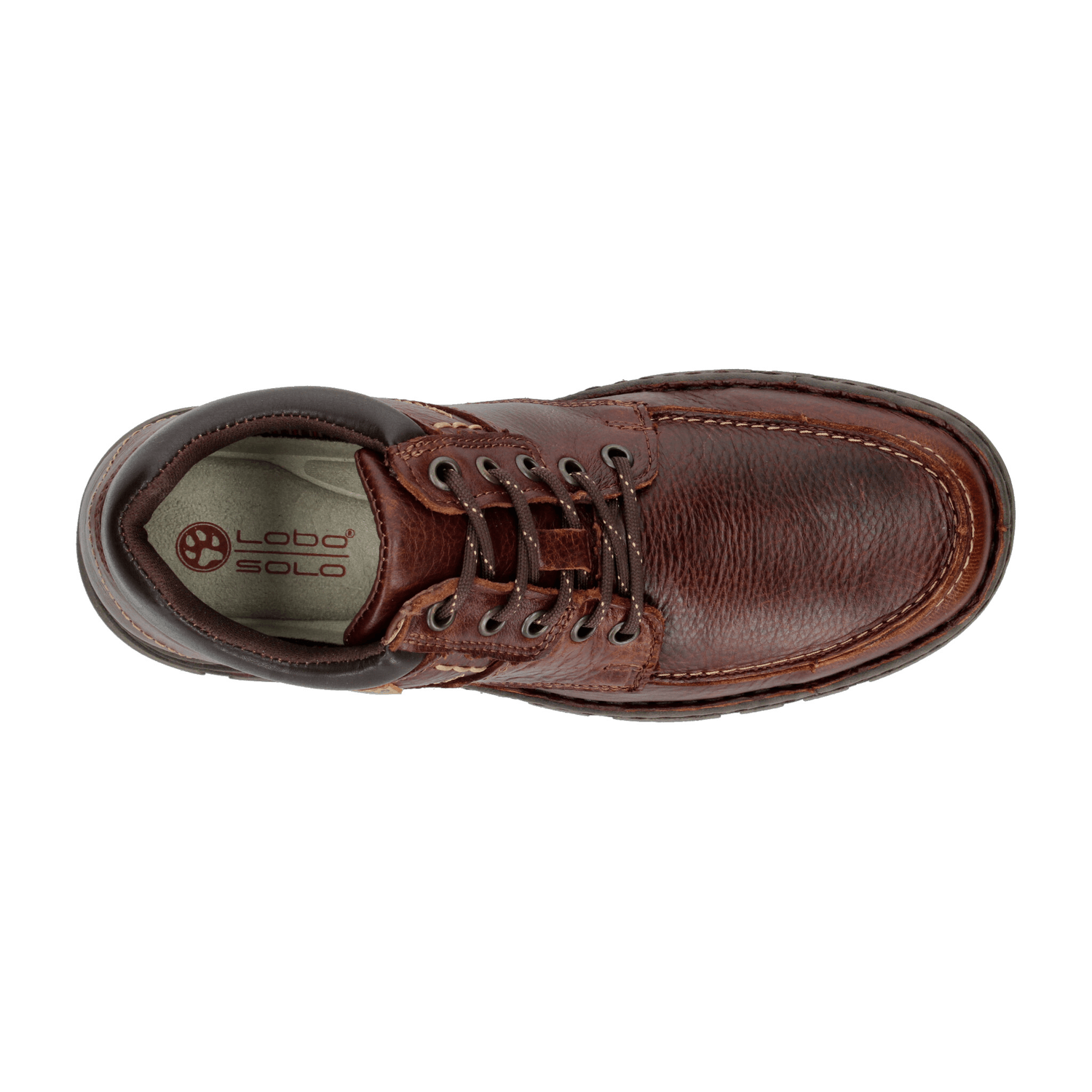 Bota Lobo Solo Hombre Casual Artesanal Cintas Café Caballero — imagen 8