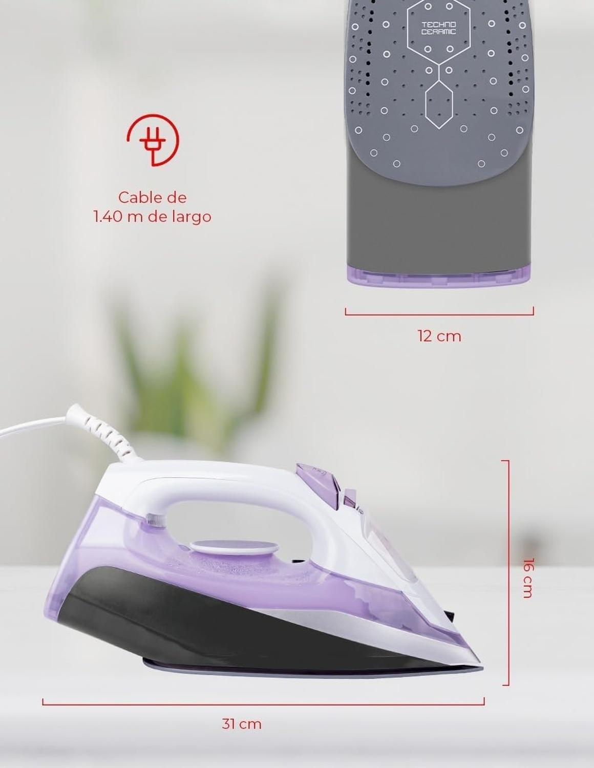 Plancha de Vapor Daewoo DSI-9204 Suela Cerámica 1100W 370 ml — imagen 2