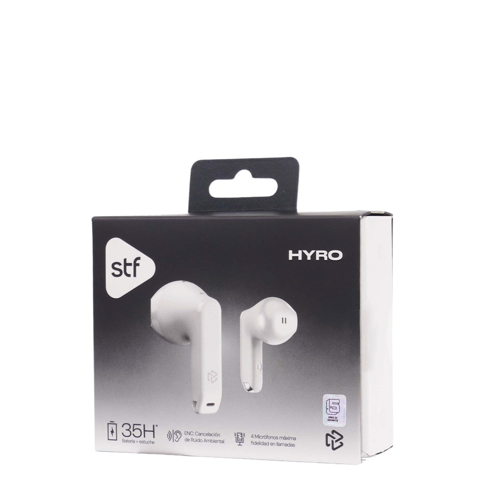Audífonos Inalámbricos Tws HYRO STF 36hrs Uso ENC Blanco — imagen 12