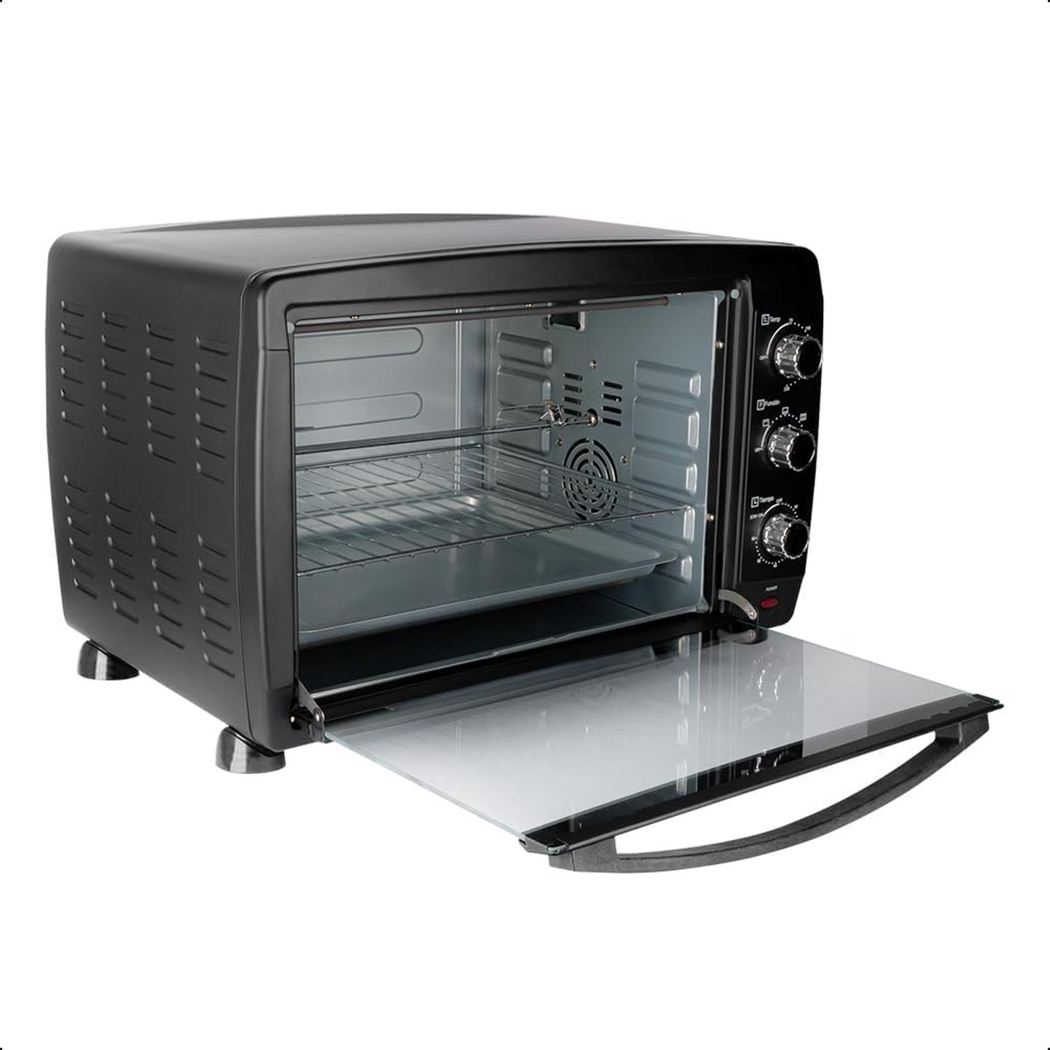 Horno Tostador Daewoo 40L DOT-1666 Negro Multifunción Conveccion y Asador Resistente — imagen 3