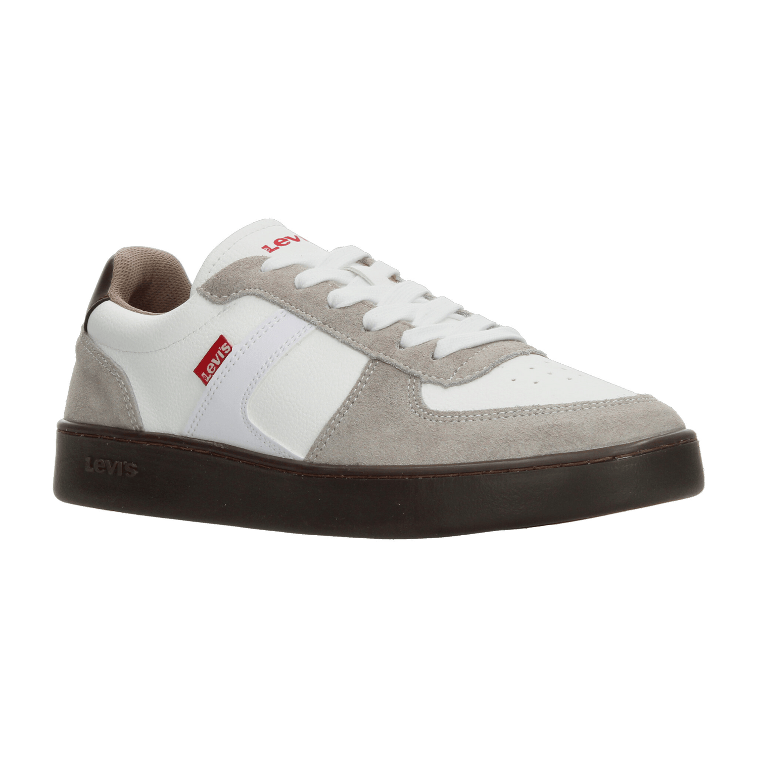 Tenis Levis Hombre Deportivo Urbano Cómodo Cintas Ajustables Original Blanco Gris Caballero — imagen 2