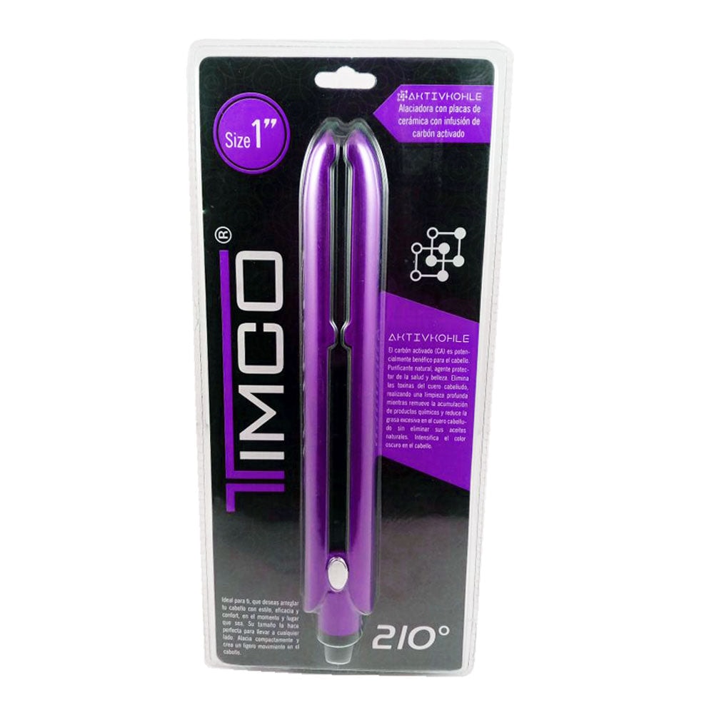 Plancha Alaciadora de Cabello Cerámica Carbon Activado Timco PK-M — imagen 5