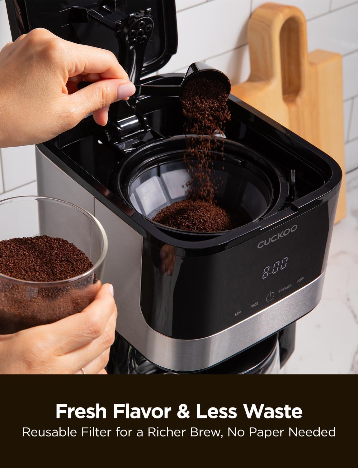 Cafetera de Goteo Cuckoo CCM-BD011B Acero Inoxidable 10 Tazas Programable — imagen 6