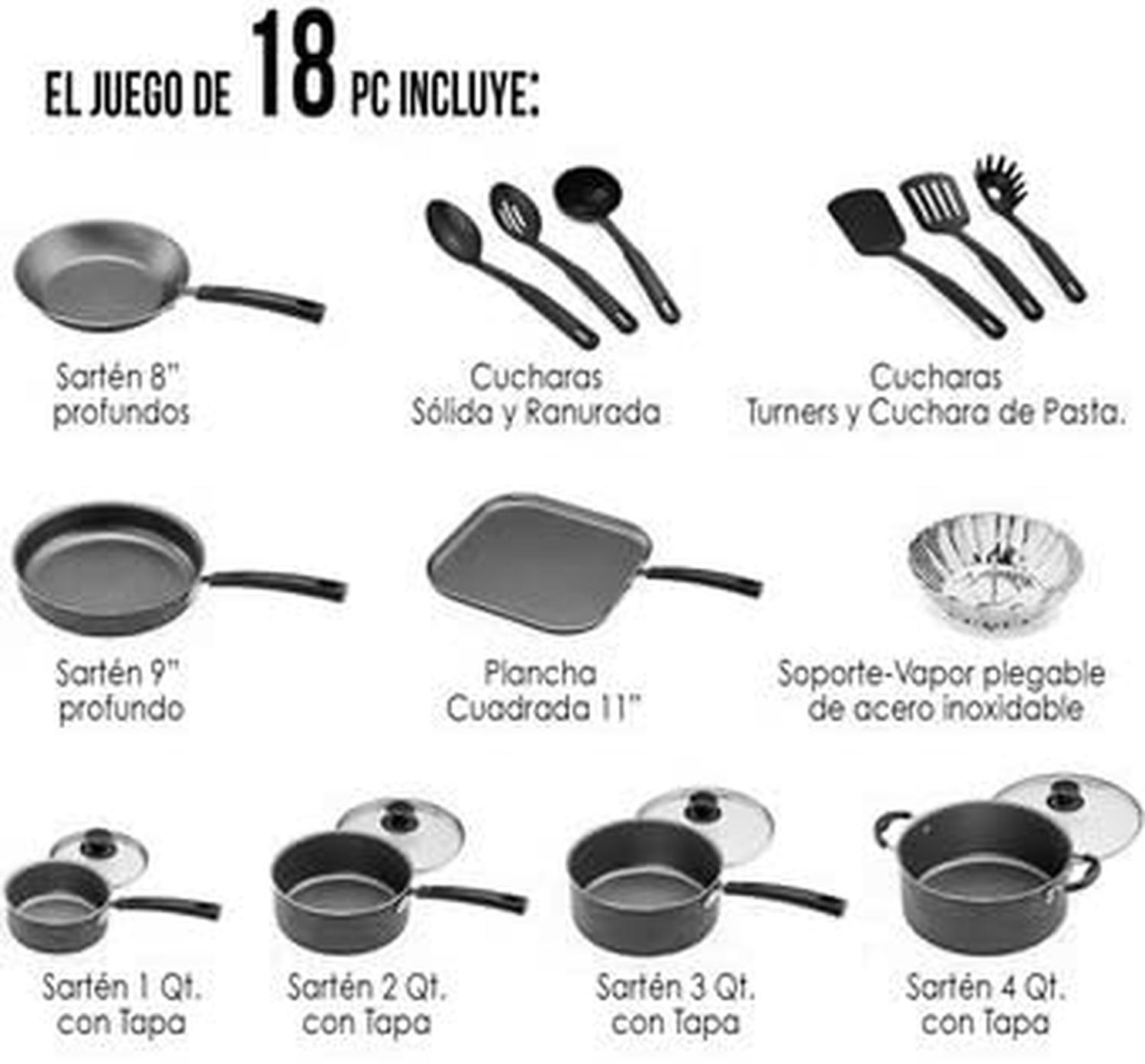 Bateria De Cocina Sartenes Tramontina Primaware 18 Piezas — imagen 5