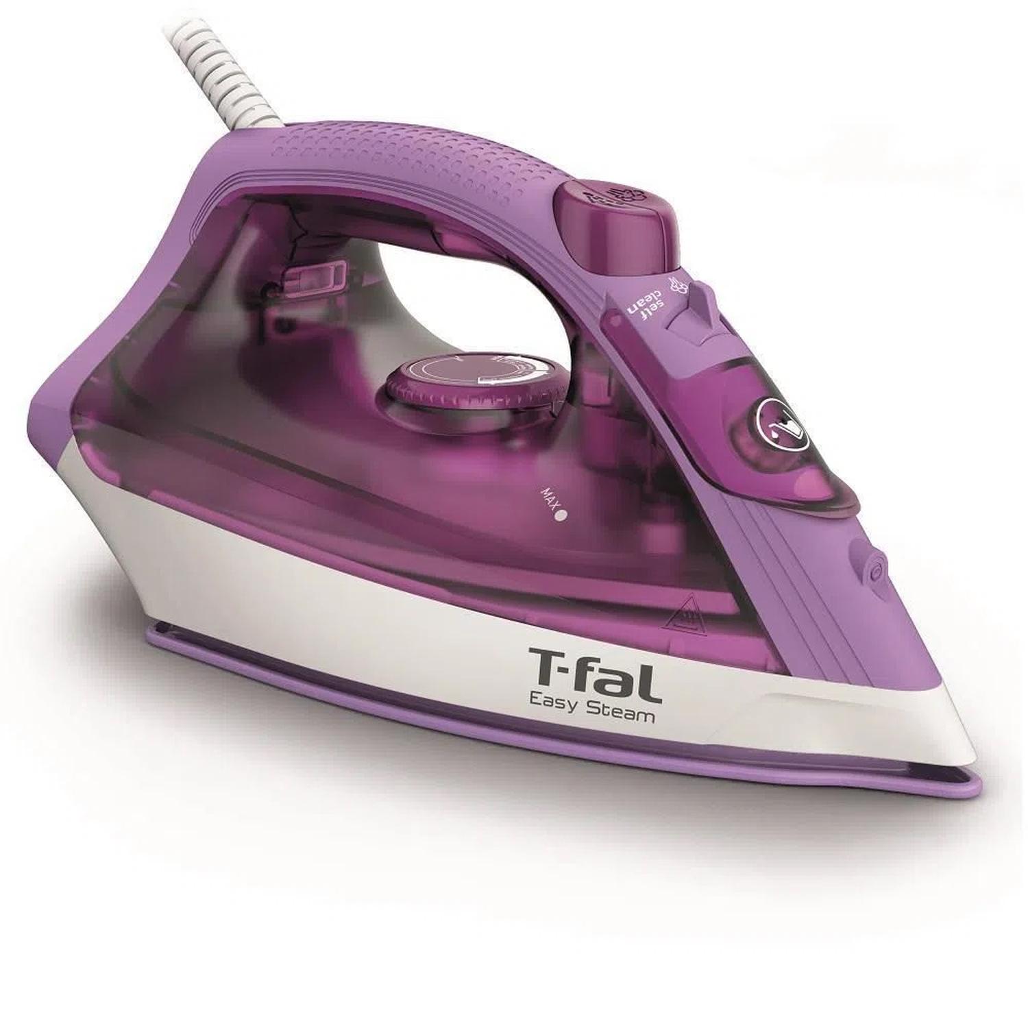 PLANCHA DE VAPOR FV1953X0 T-FAL EASY SISTEM CERAMICA LILA — imagen 1