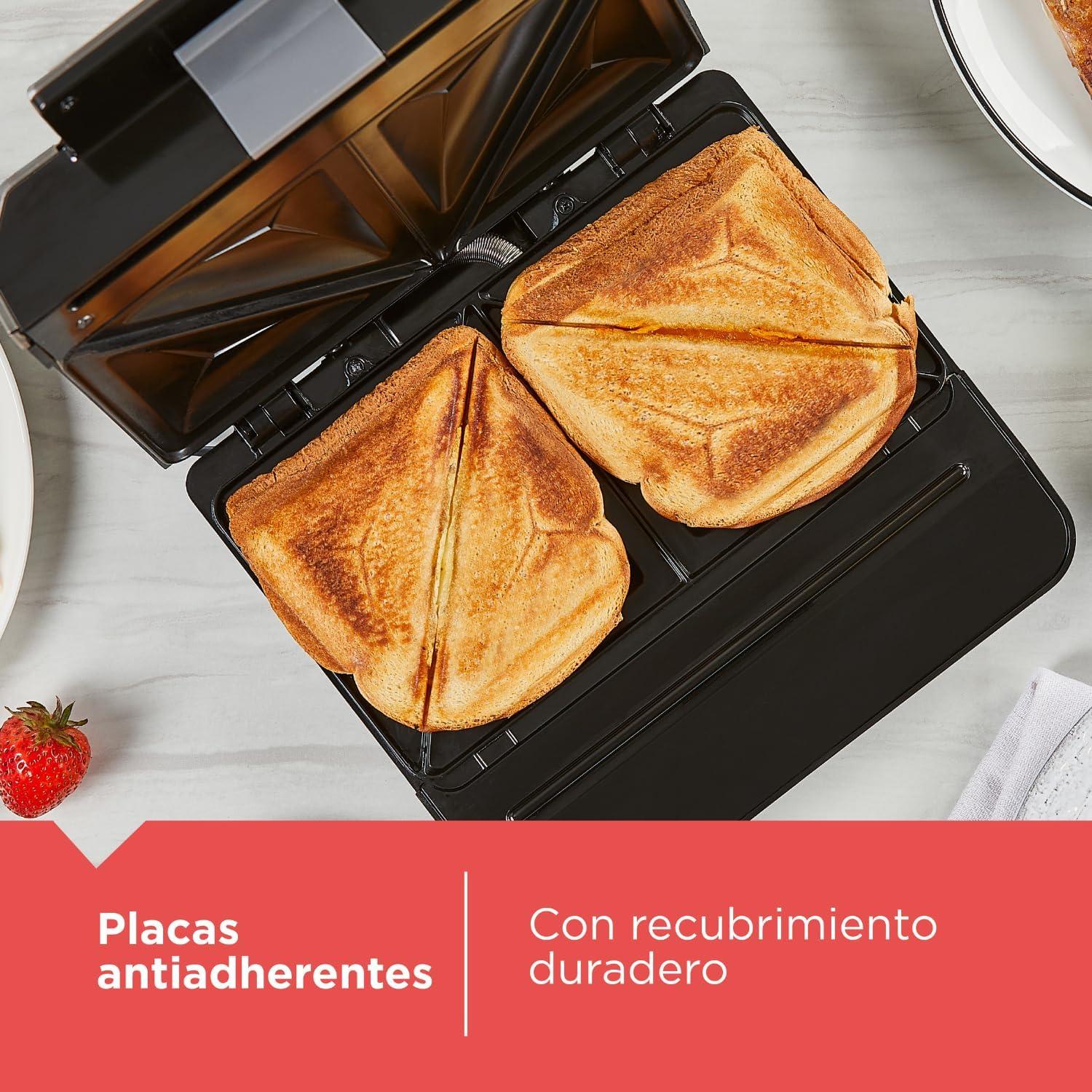 Sandwichera Black+Decker SM602F 750 W para 2 Sandwiches — imagen 4