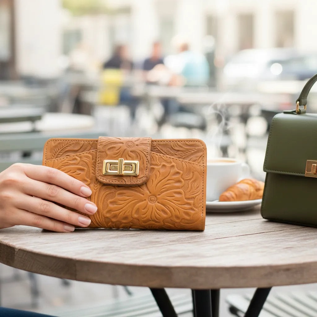 Cartera Billetera Monedero De Dama Piel Legitima Jazmin — imagen 3