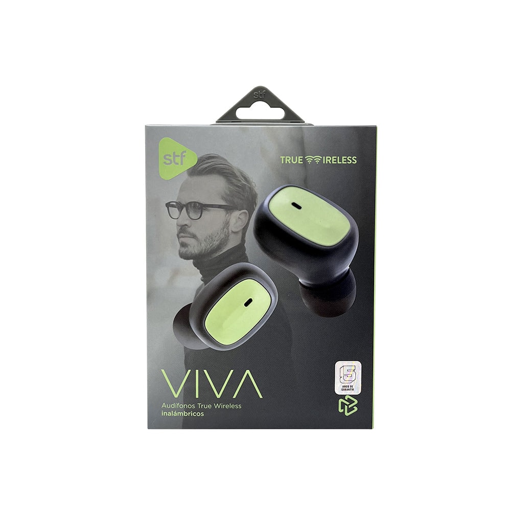 Audifonos Inalámbricos Tws Viva STF 12hrs Uso Verde — imagen 6