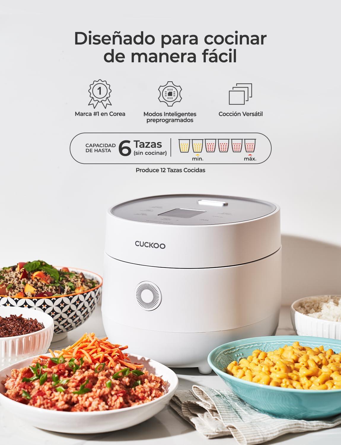 Arrocera Cuckoo 6 Tazas CR-0675FW Fuzzy Logic Blanca — imagen 3