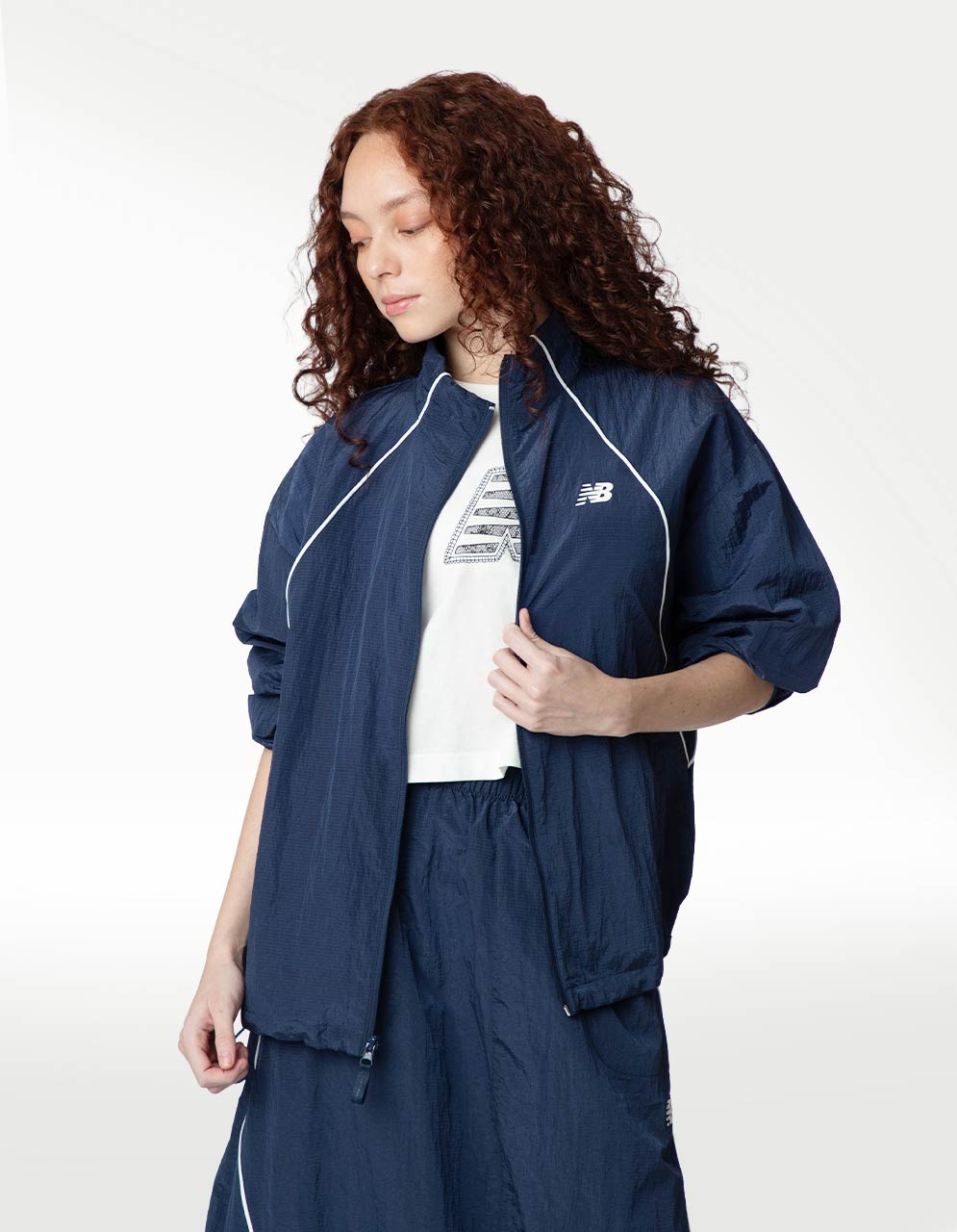 Chamarra New Balance Sport Legacy Azul - Mujer — imagen 3