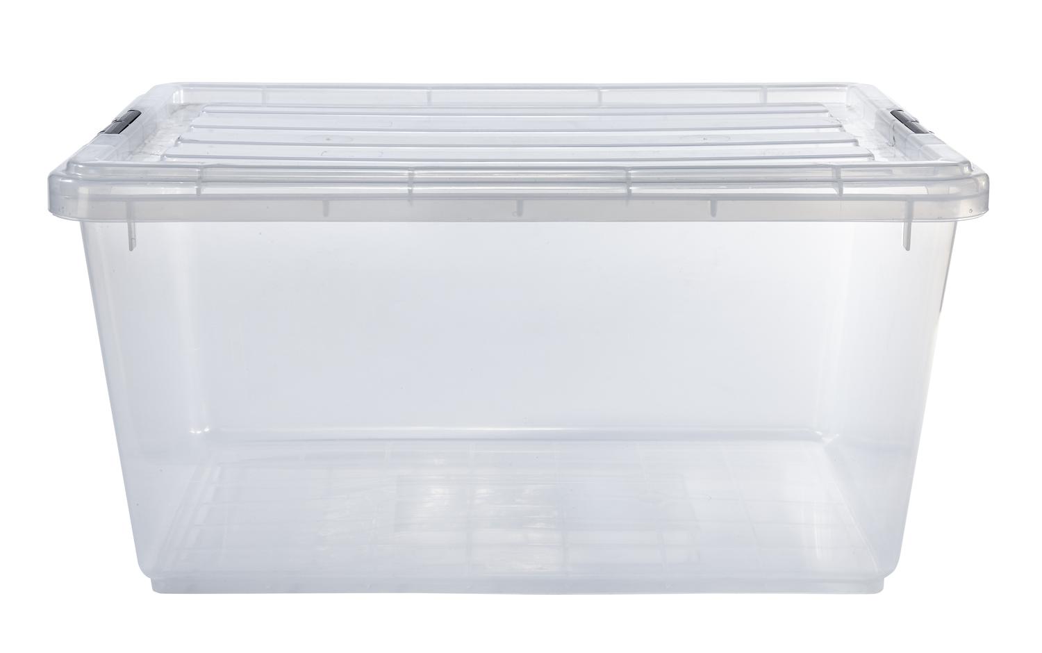 Caja Plástico Organizadora Almacenamiento Tapa Broche — imagen 2