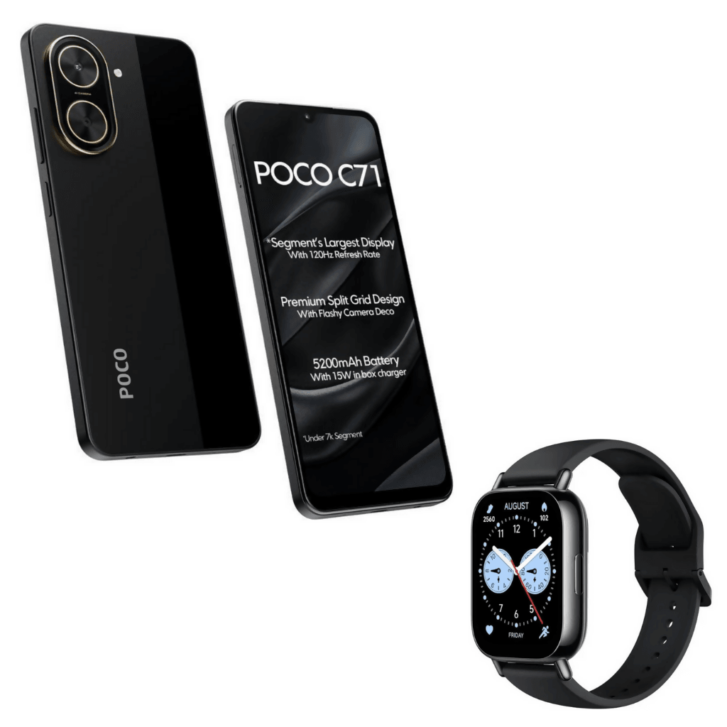 Xiaomi Poco C71 128gb Rom/4gb Ram + Watch 5 Lite negro — imagen 2