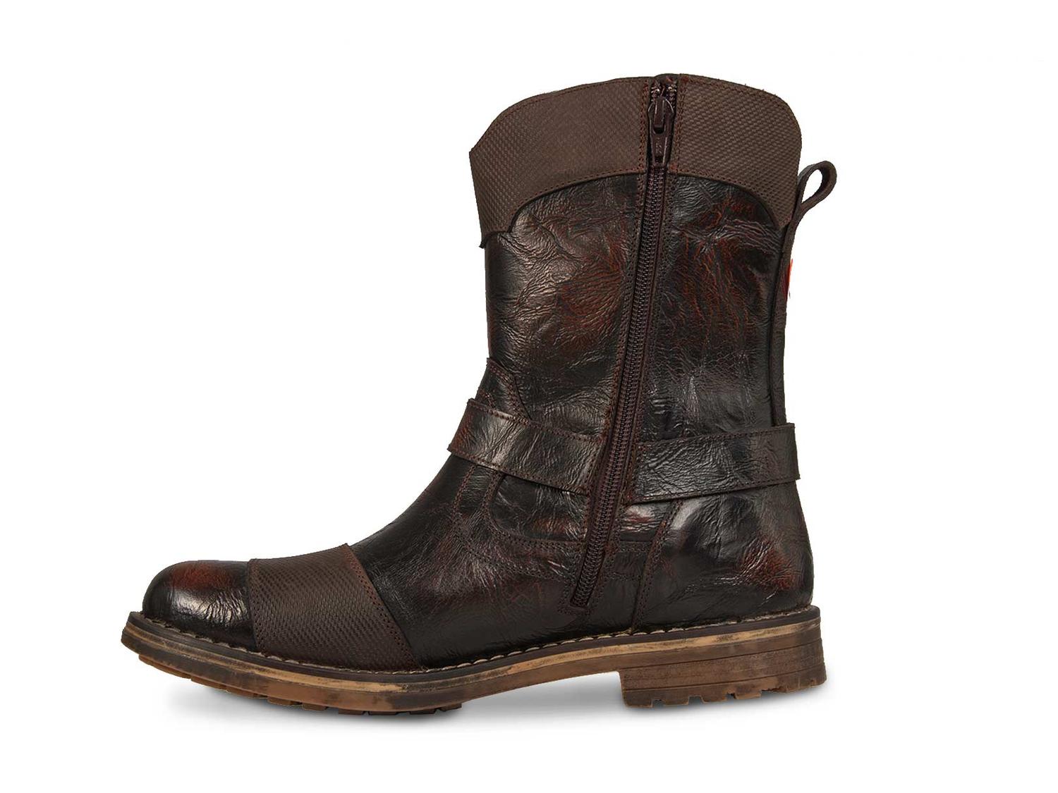 Bota hombre biker motociclista vaquera choper WKL 89740 Café — imagen 6