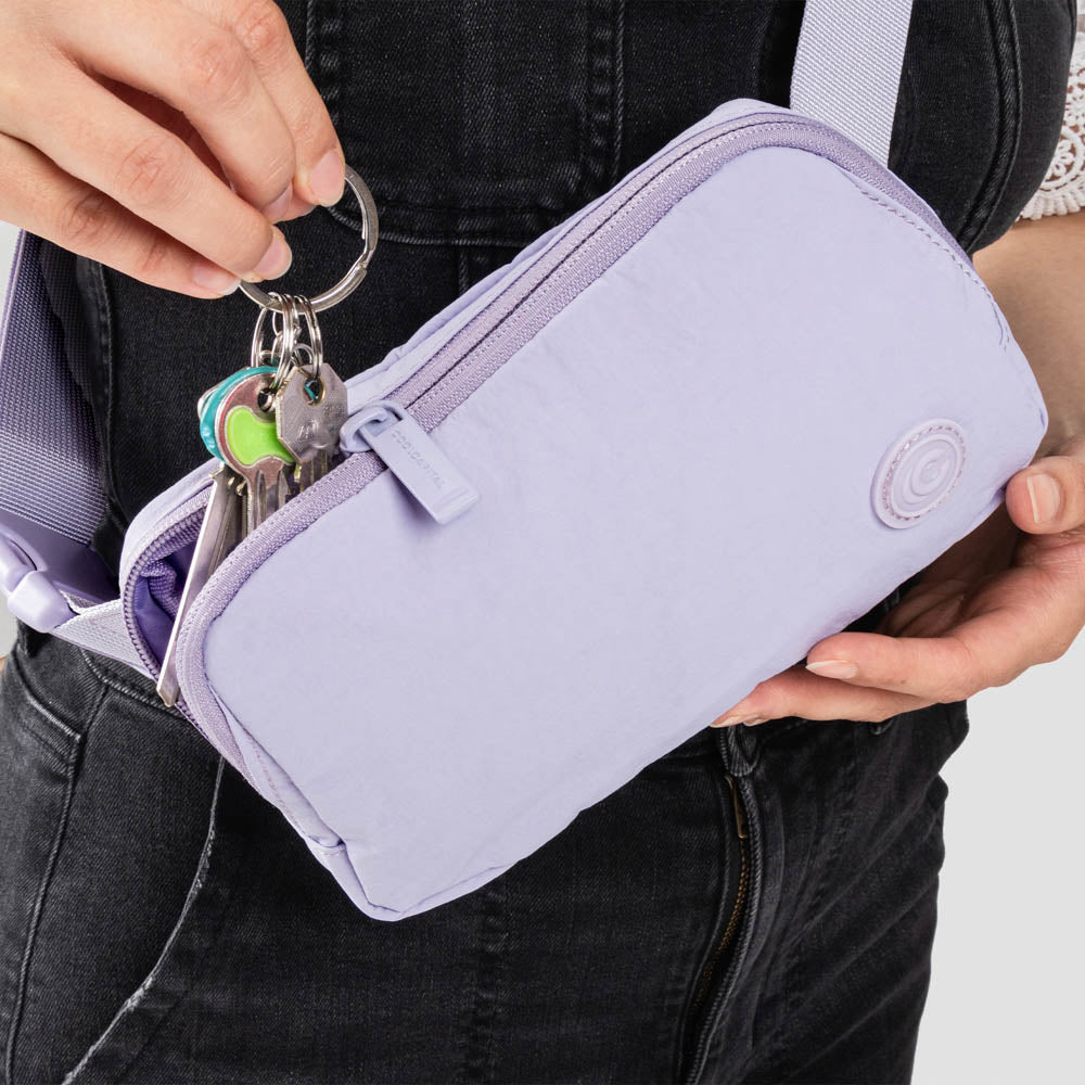 Mochila para Laptop 14" con Cangurera CoolCapital Canyon: Protección y Organización Total, Lila — imagen 7