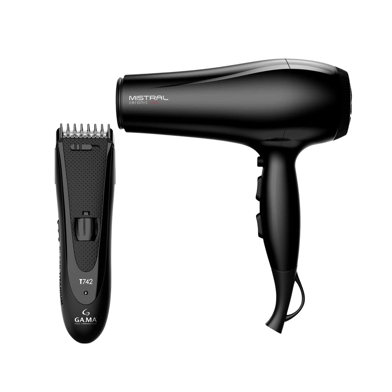 Secadora de Pelo y Cortadora Inalambirca Titanio Gama Italy — imagen 1