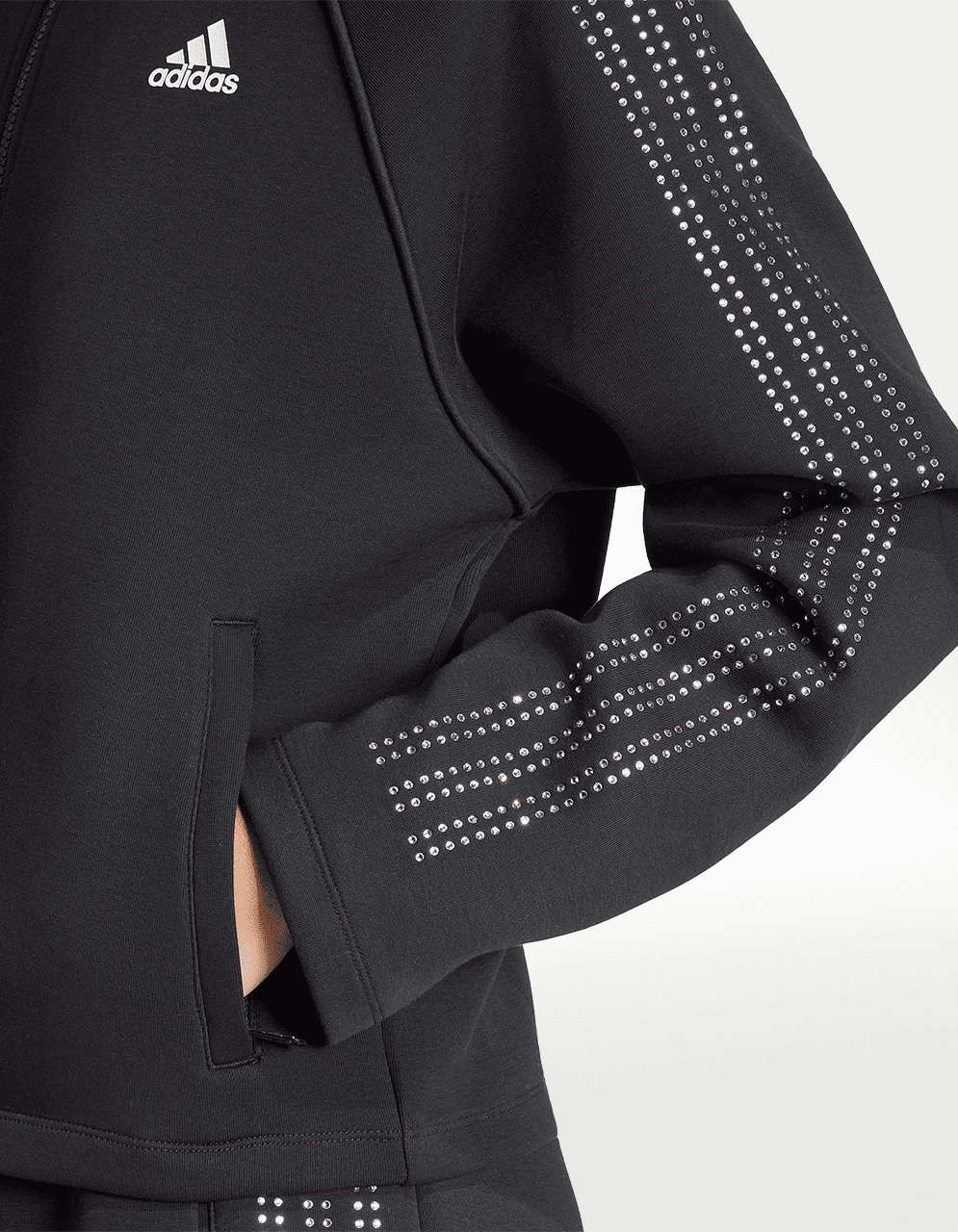 Chamarra Adidas Bomber Negro - Mujer — imagen 3