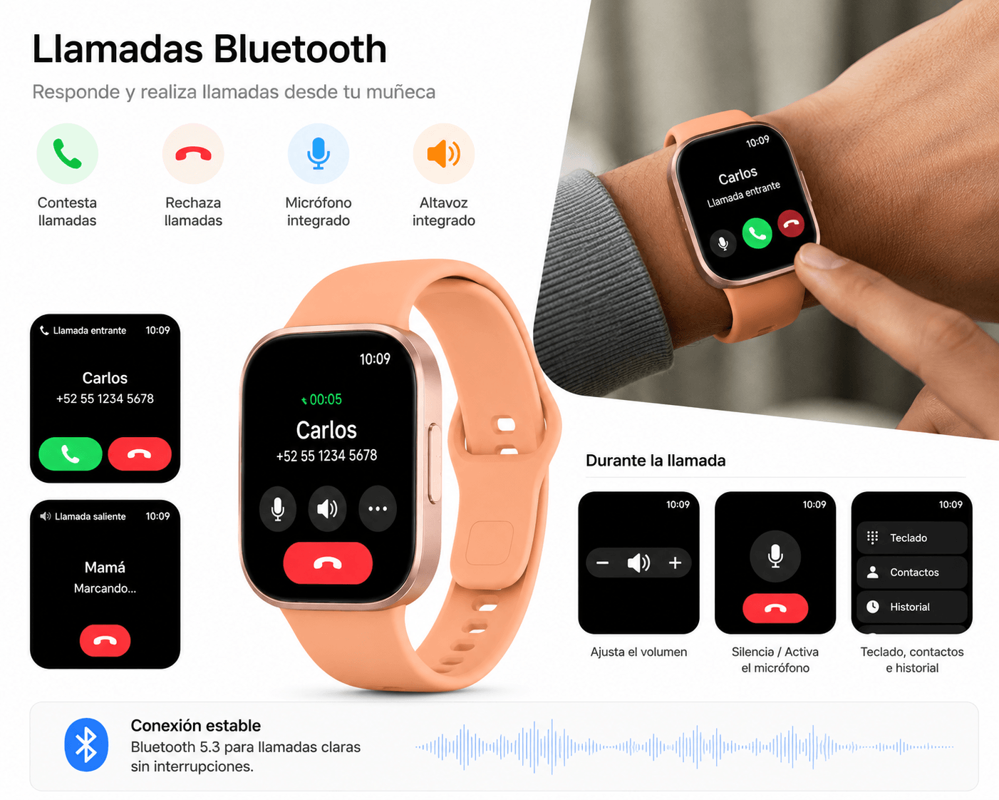 Smartwatch Xiaomi Redmi Watch 6 Active Naranja — imagen 3