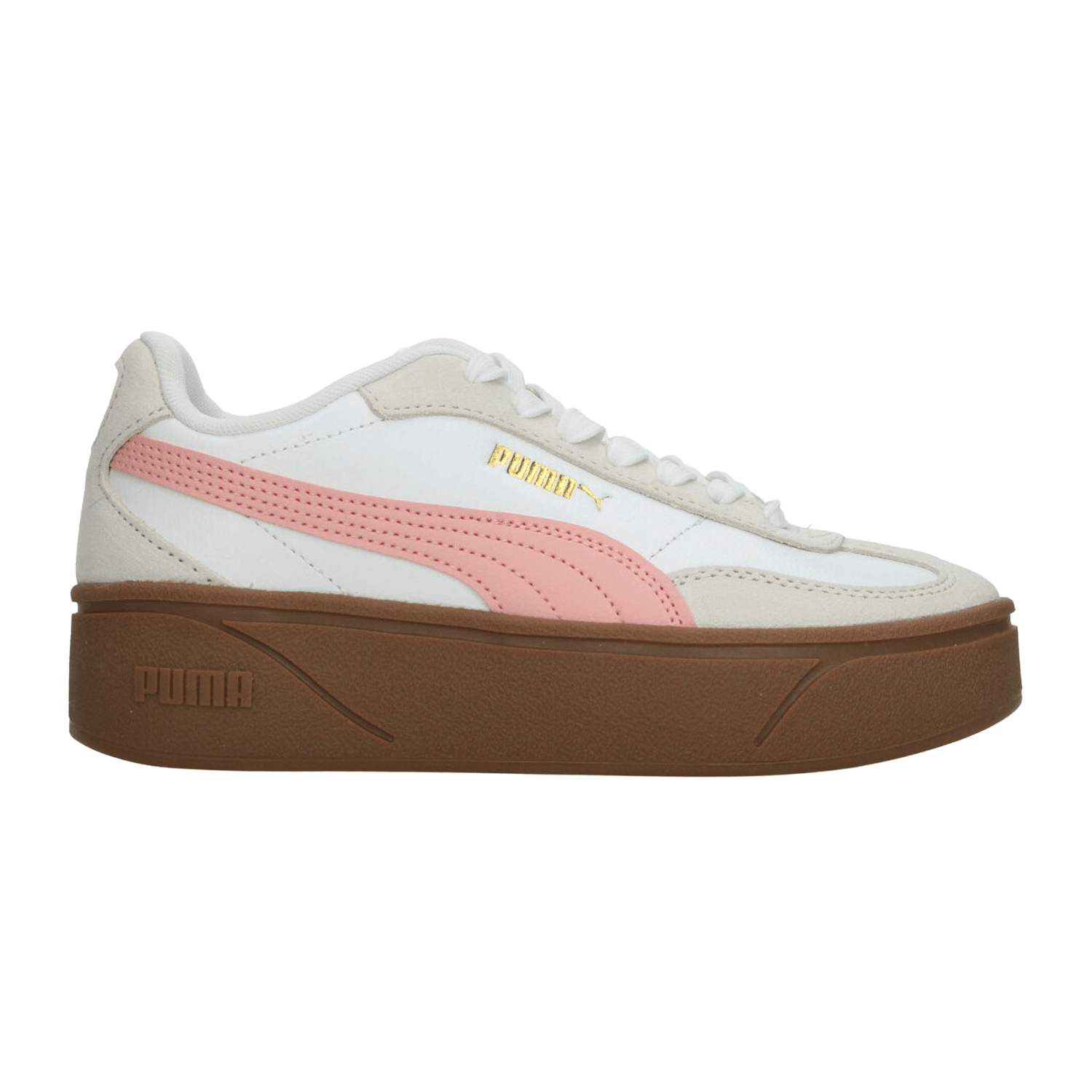 Tenis Puma Club II Dama Casual Plataforma Blanco Rosa Mujer — imagen 1
