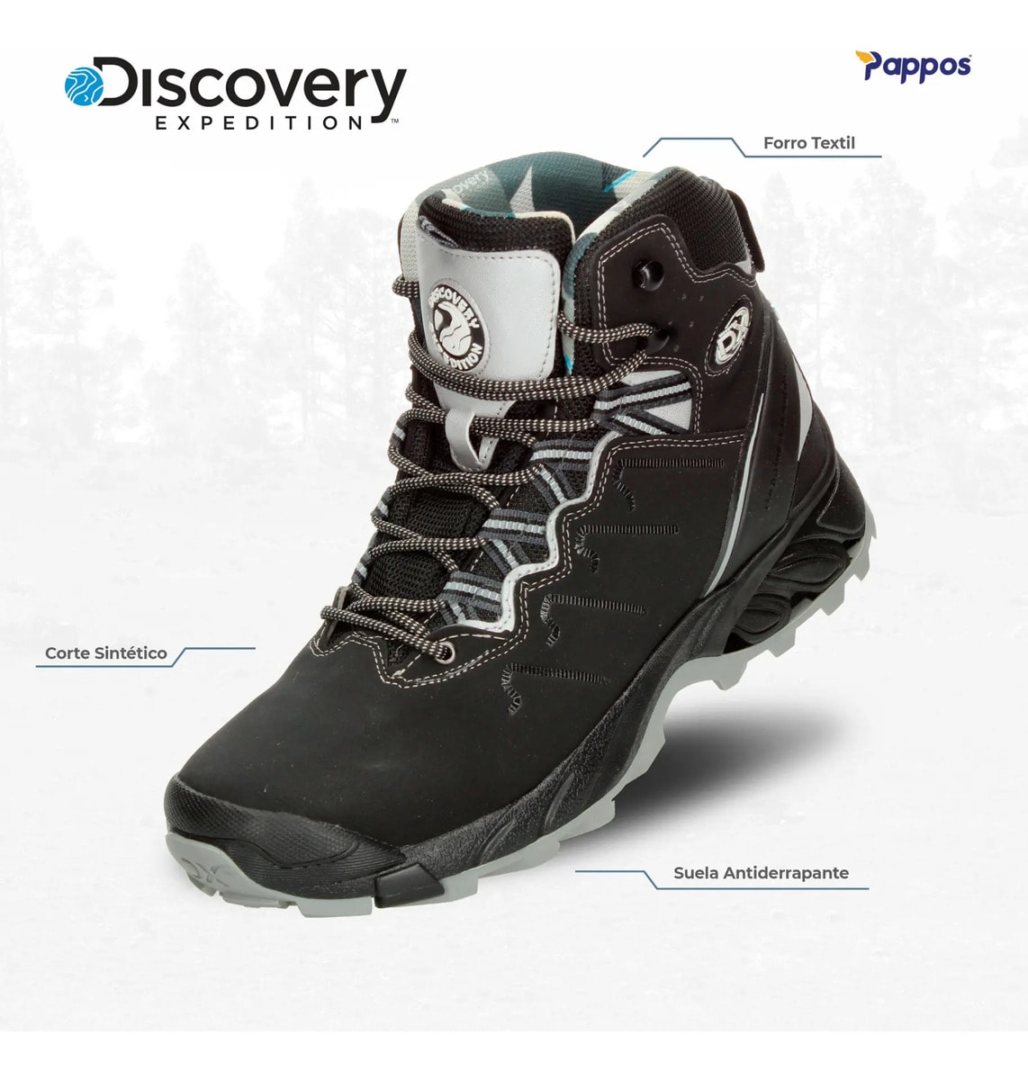 Bota de Senderismo Discovery para Hombre Negro — imagen 12