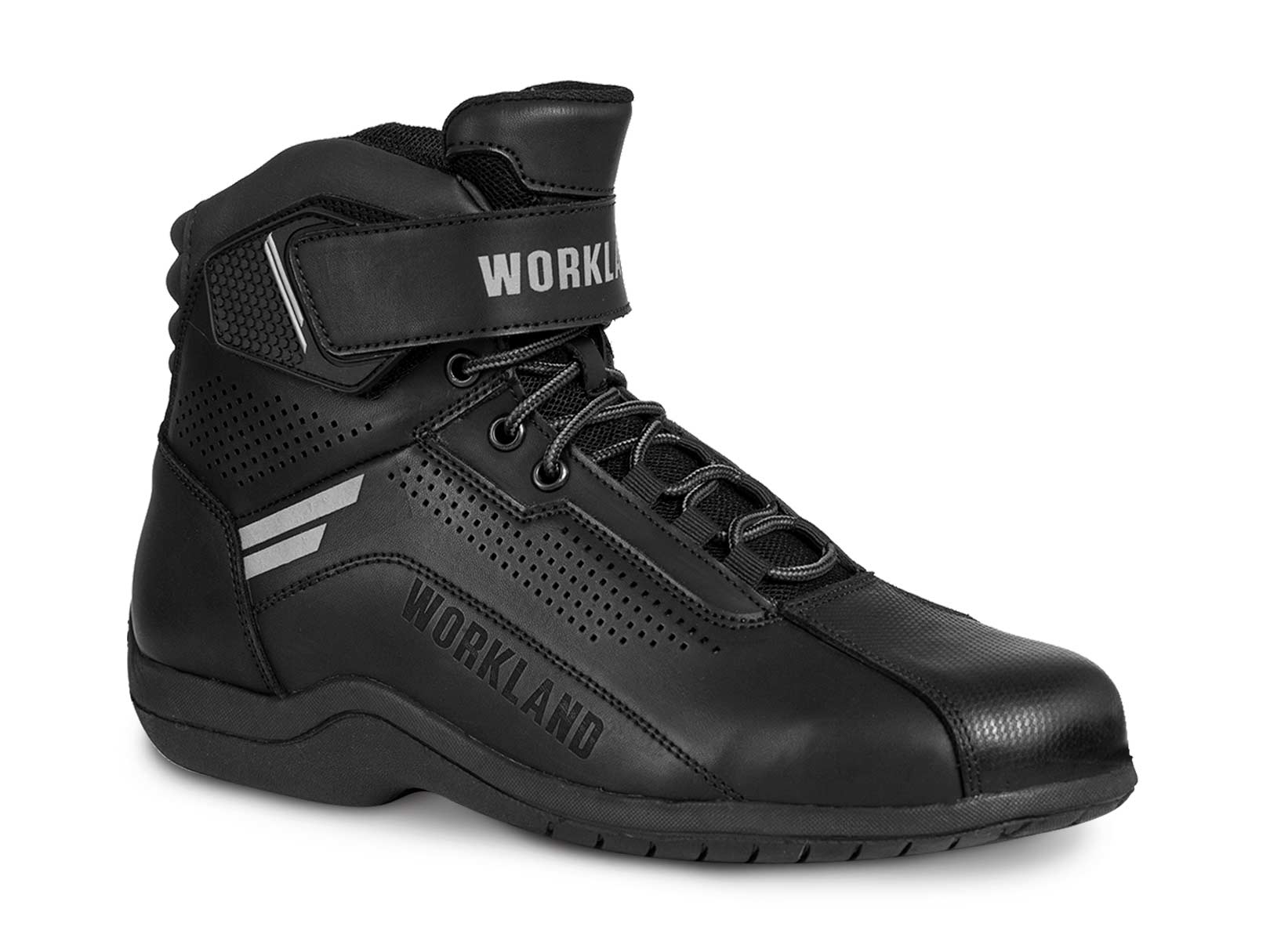Botas hombre motociclista biker touring WKL 80017 Negro — imagen 10