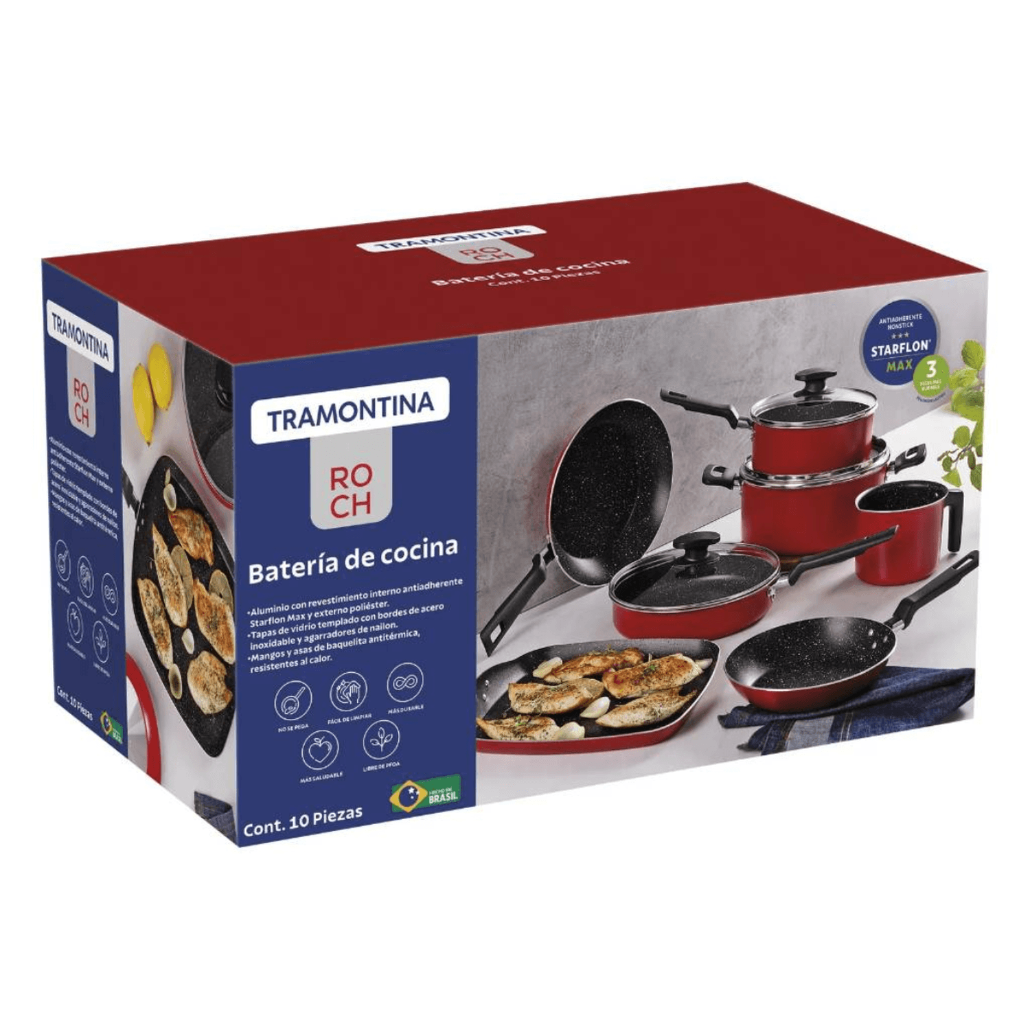 Batería de Cocina Tramontina 27899334 10 Piezas — imagen 2