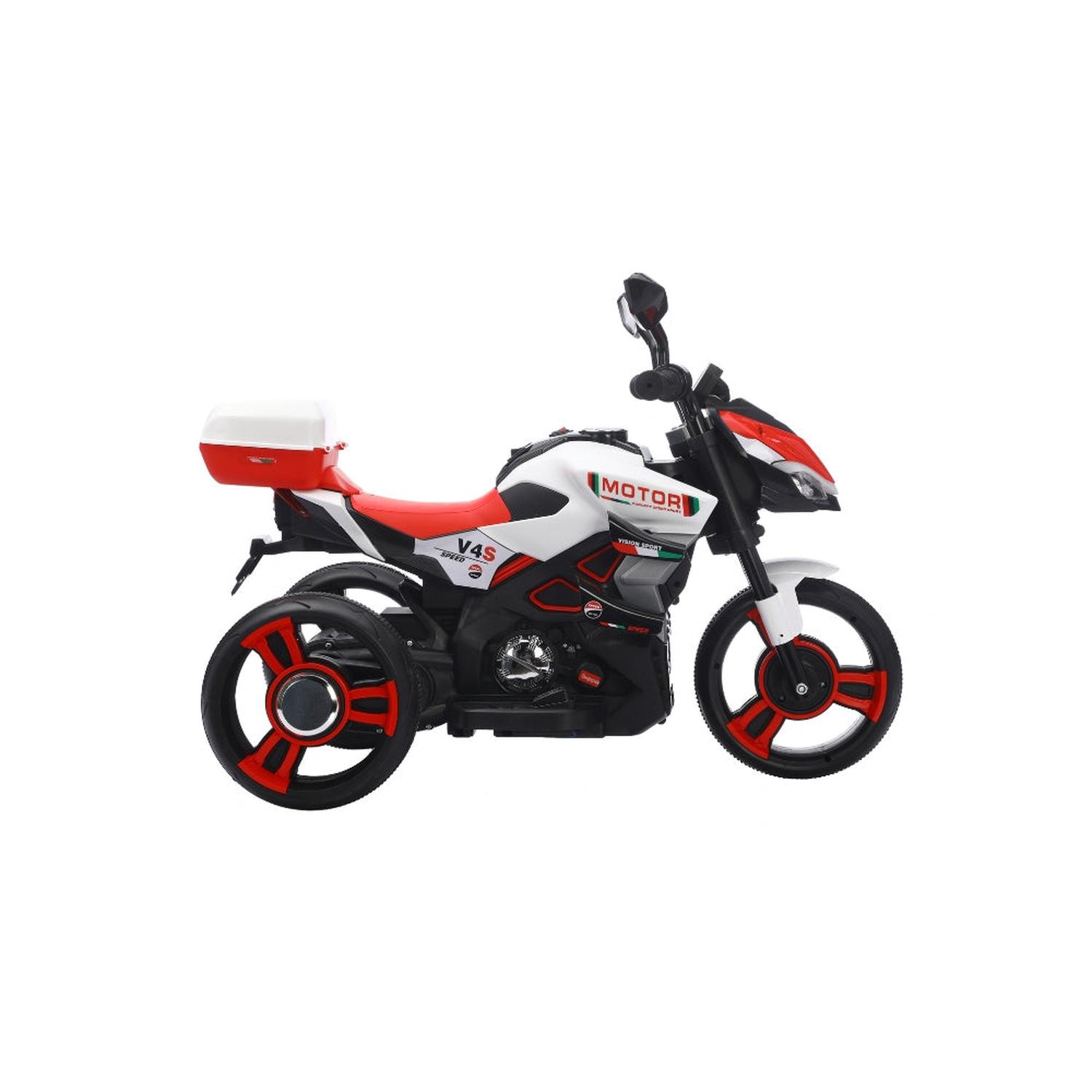 Moto Eléctrica Montable Infanti V4S Speed con Luces y Música Roja — imagen 4