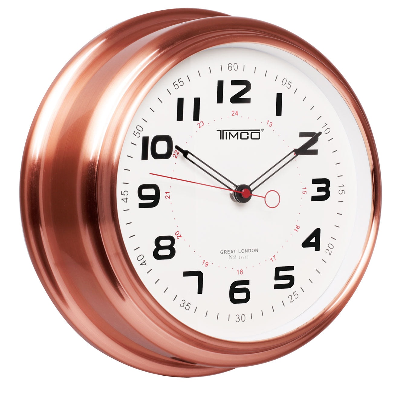 Reloj de Pared Analógico Estilo Retro Europeo Marco de Cobre Timco HYW183 — imagen 2