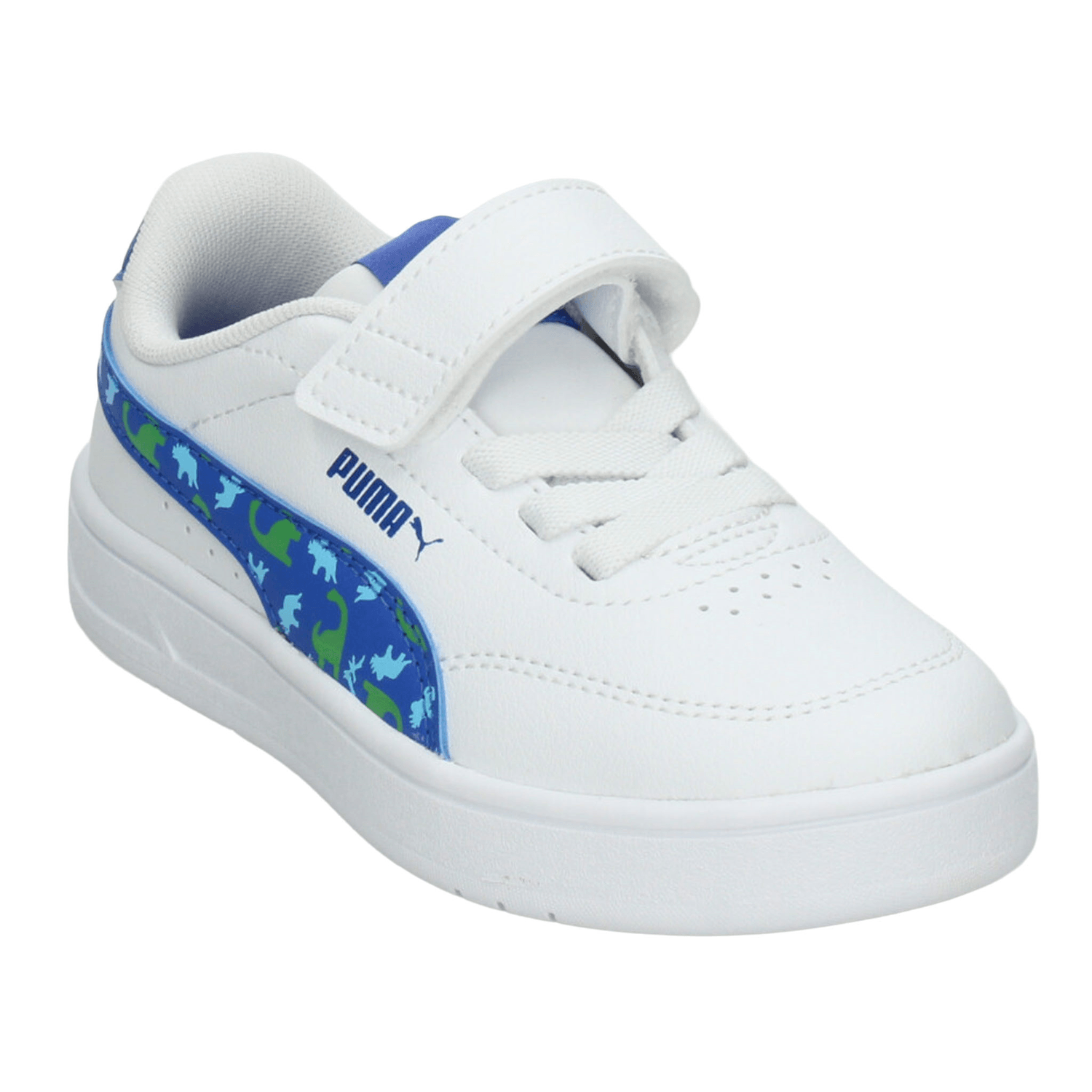 Tenis Puma Court Classic Clean Niño Azul Casual Infantil T16-22 — imagen 5