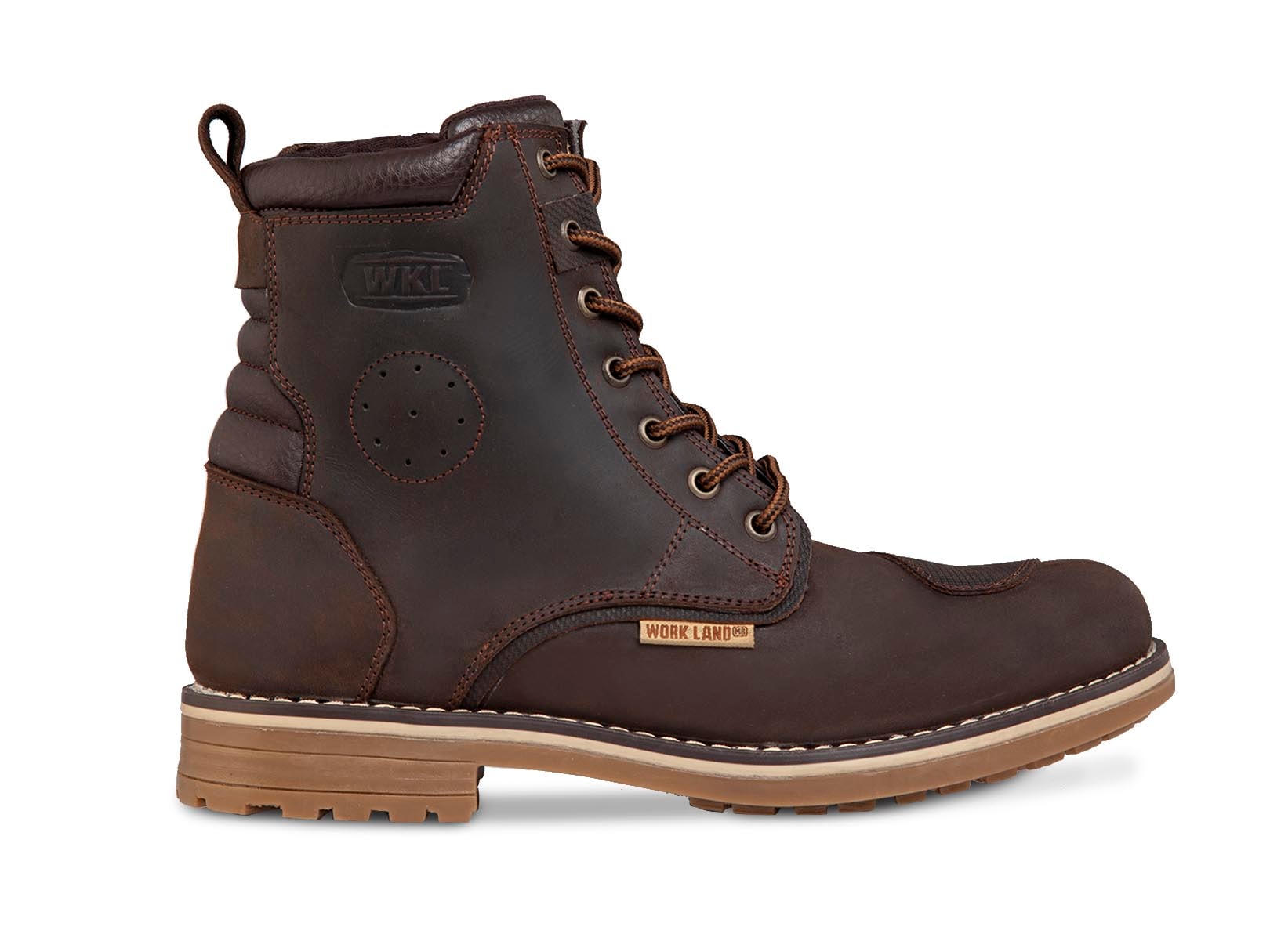 Bota hombre Moto Botin Trabajo biker WORKLAND 89738 Café — imagen 7