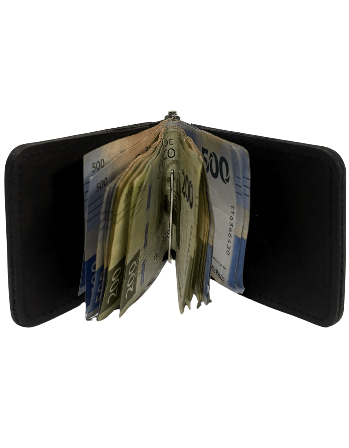 Tarjetero De Piel Con Clip Para Billetes Minimalista — imagen 2