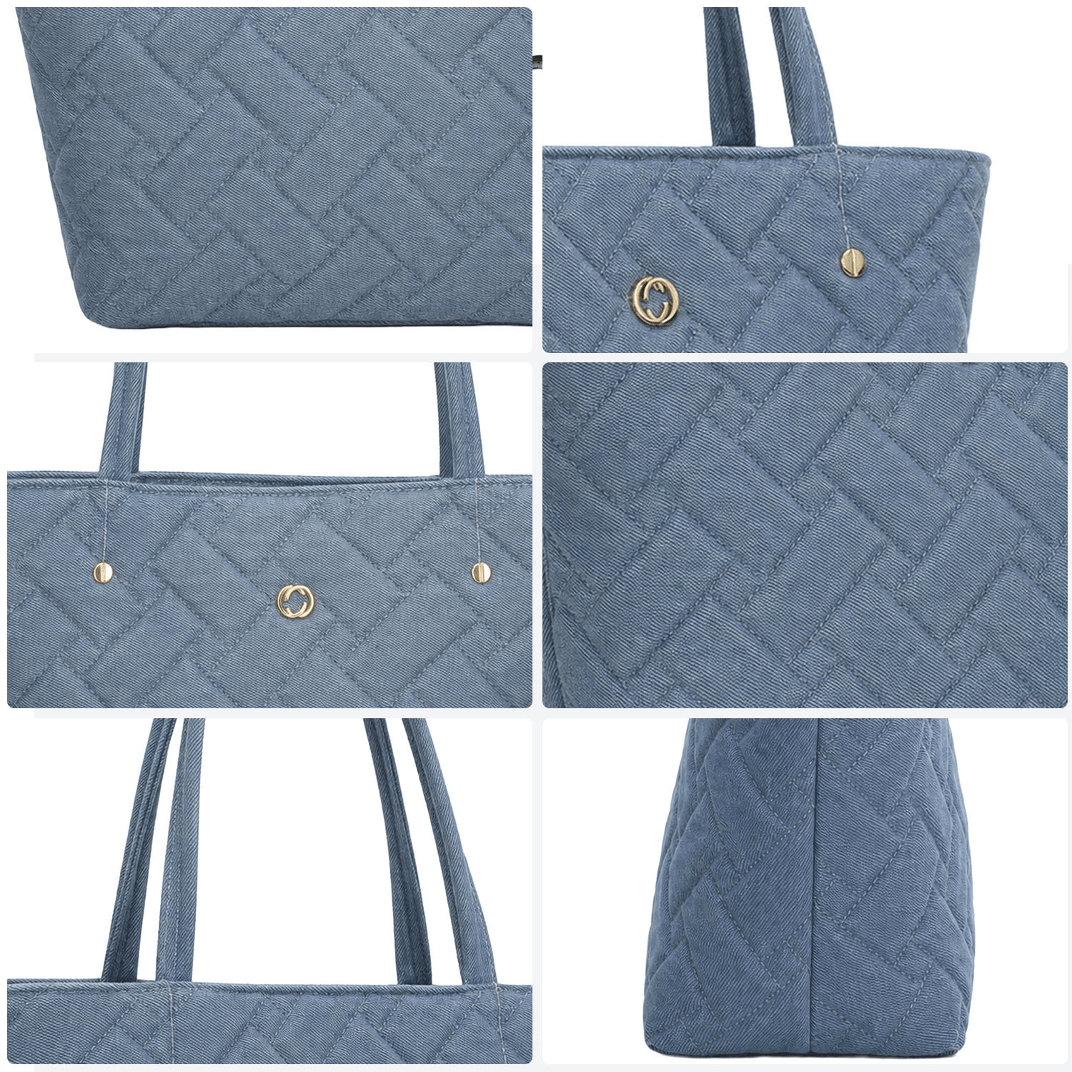 Bolsa Ferretina Dama Casual Amplia Azul Mezclilla Mujer — imagen 4