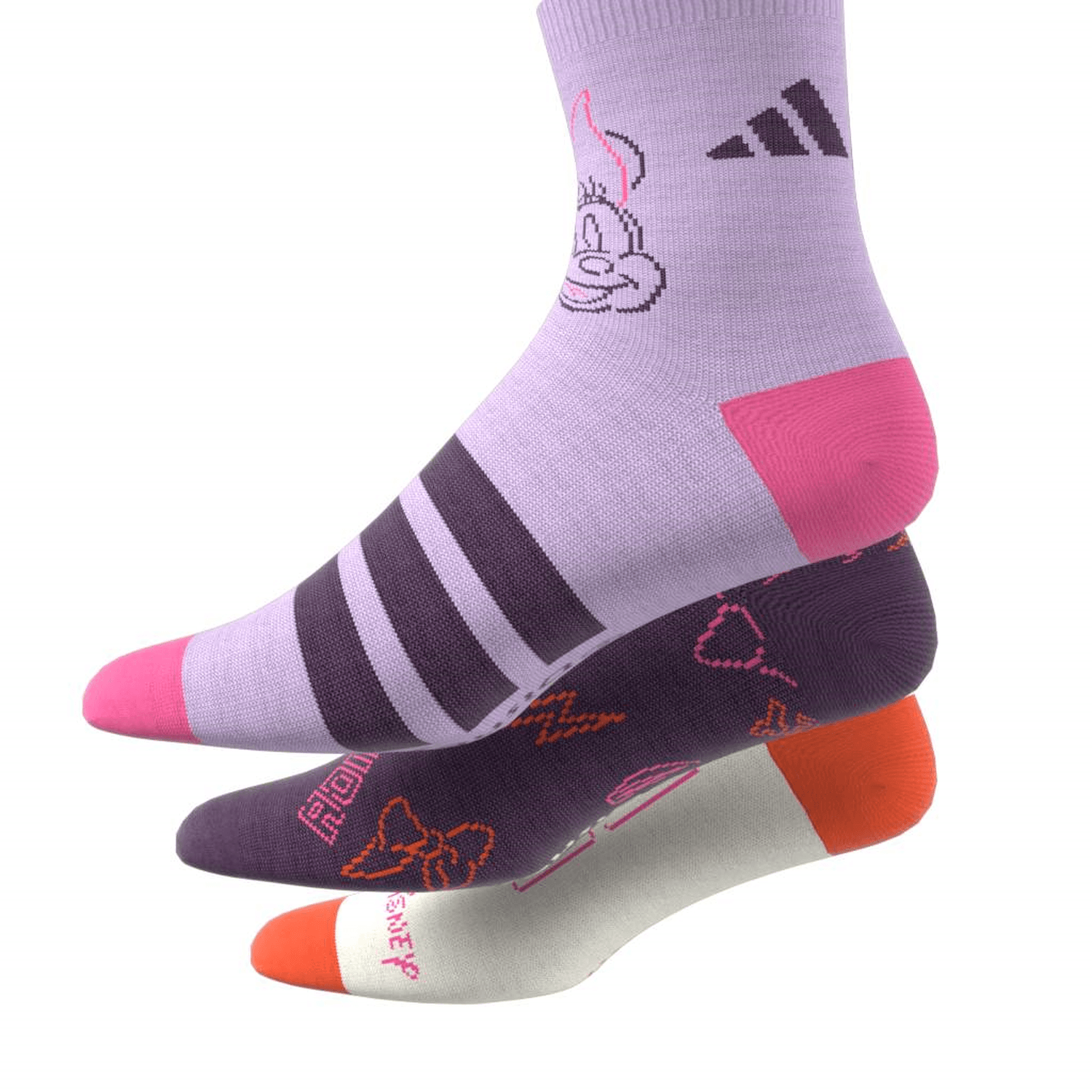 Calcetines Adidas Minnie Mouse Niña 3 Pares Multicolor Infantil — imagen 9