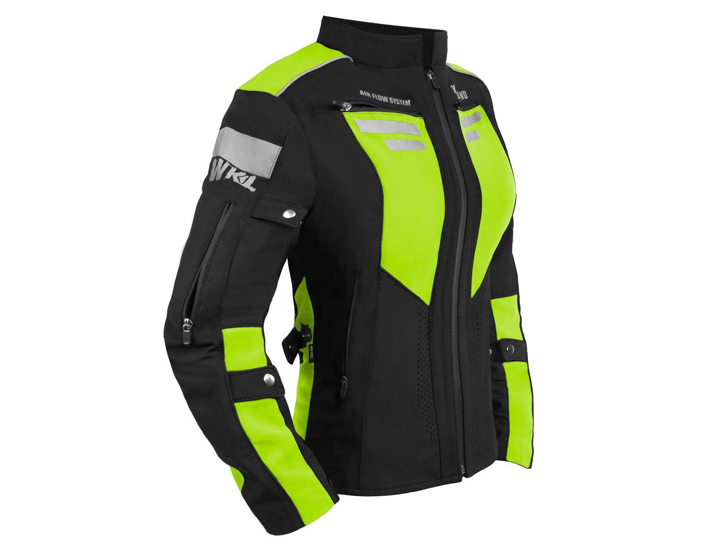 Chamarra moto mujer impermeable protecciones biker WKL 85 NV — imagen 3