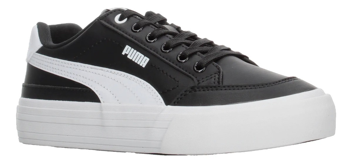 Tenis Puma Court Classic Dama Casual Negro Blanco Mujer — imagen 11