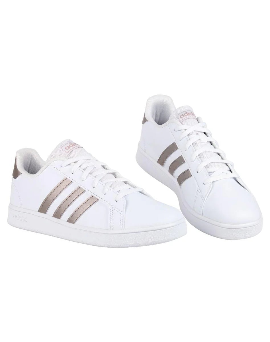 Tenis Adidas Grand Court K Blanco Mujer EF0101 CT — imagen 3