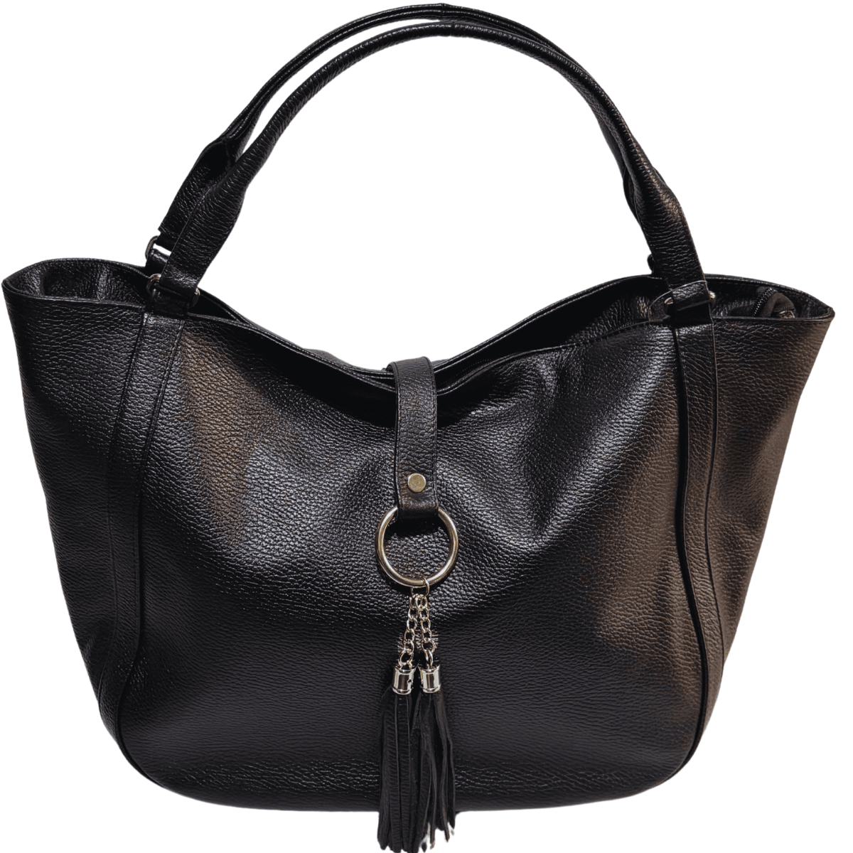 Bolsa Grande Aracely Piel Ternera Negra — imagen 11