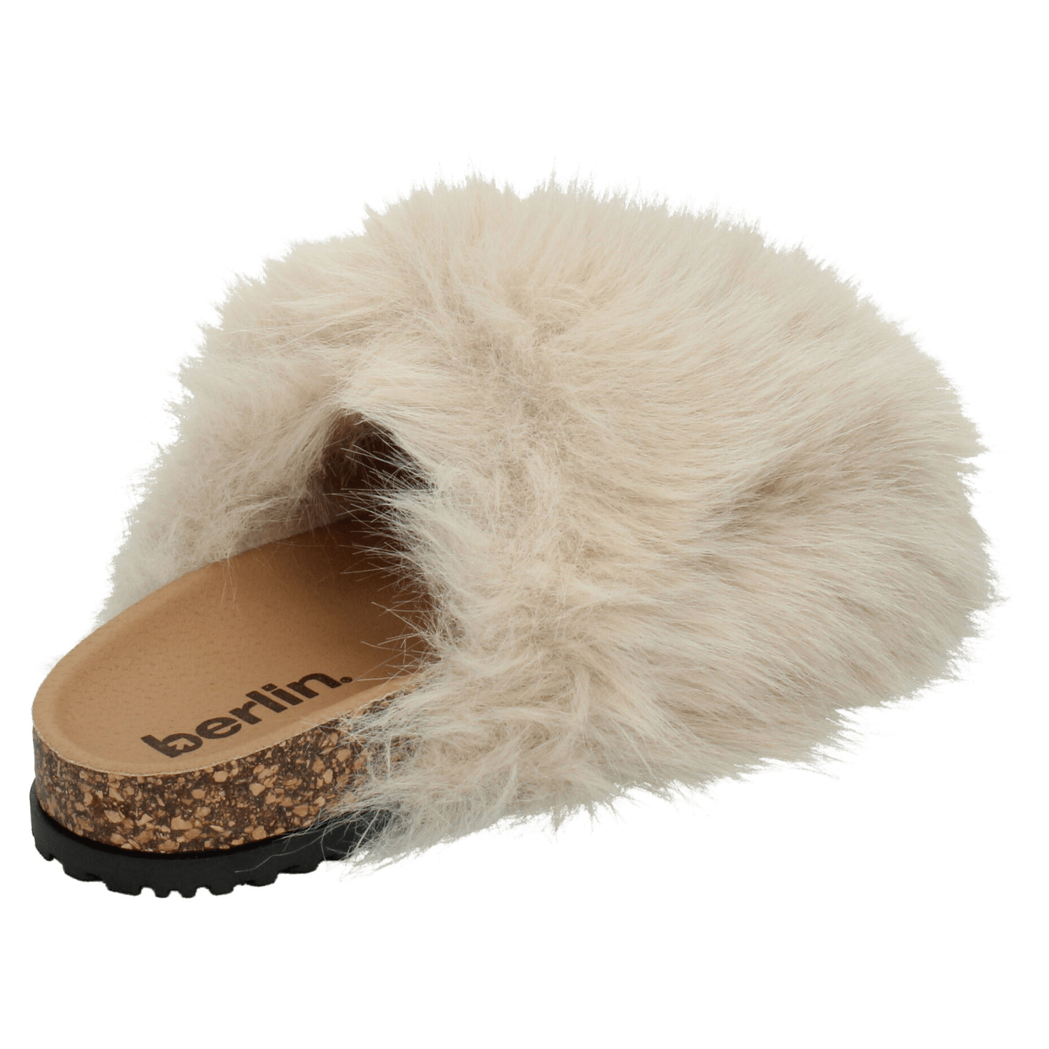Zapato Berlin Dama Casual Peluche Slip On Cómodo Beige Mujer — imagen 3
