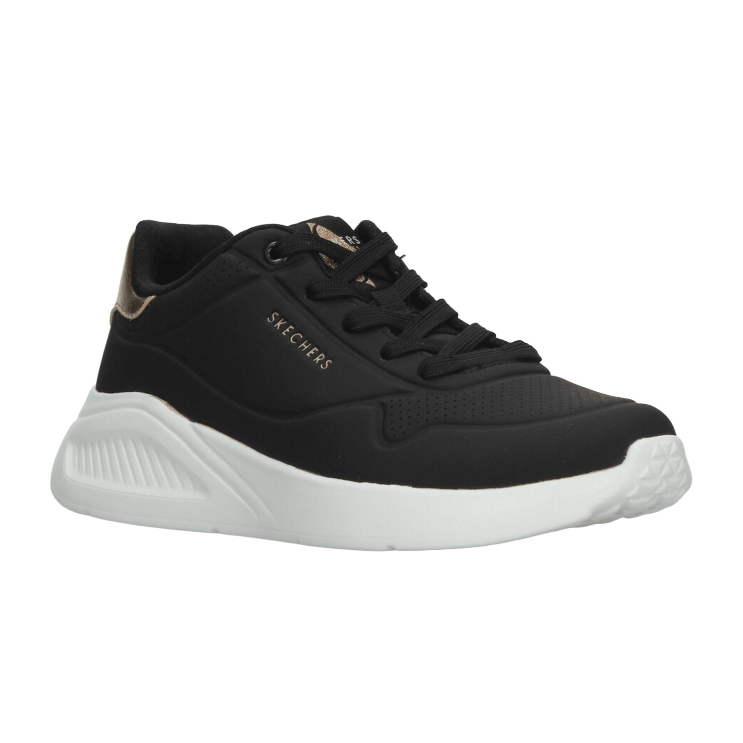 Tenis Dama Skechers Uno Lite-Shimmer Negro Deportivo Mujer — imagen 3
