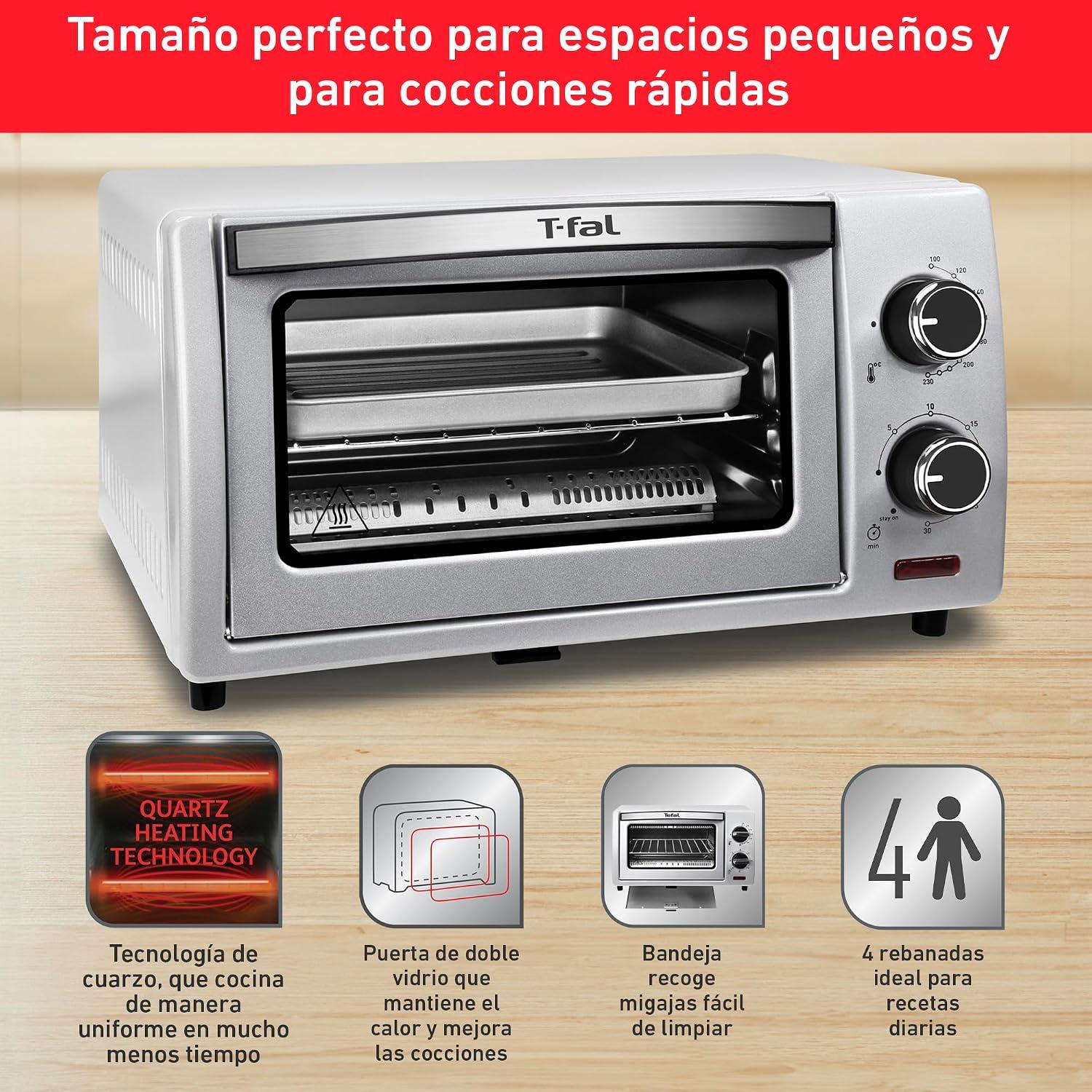 Horno Tostador Mini T-fal OF500EMX 9 L 4 Rebanadas 800 W — imagen 2
