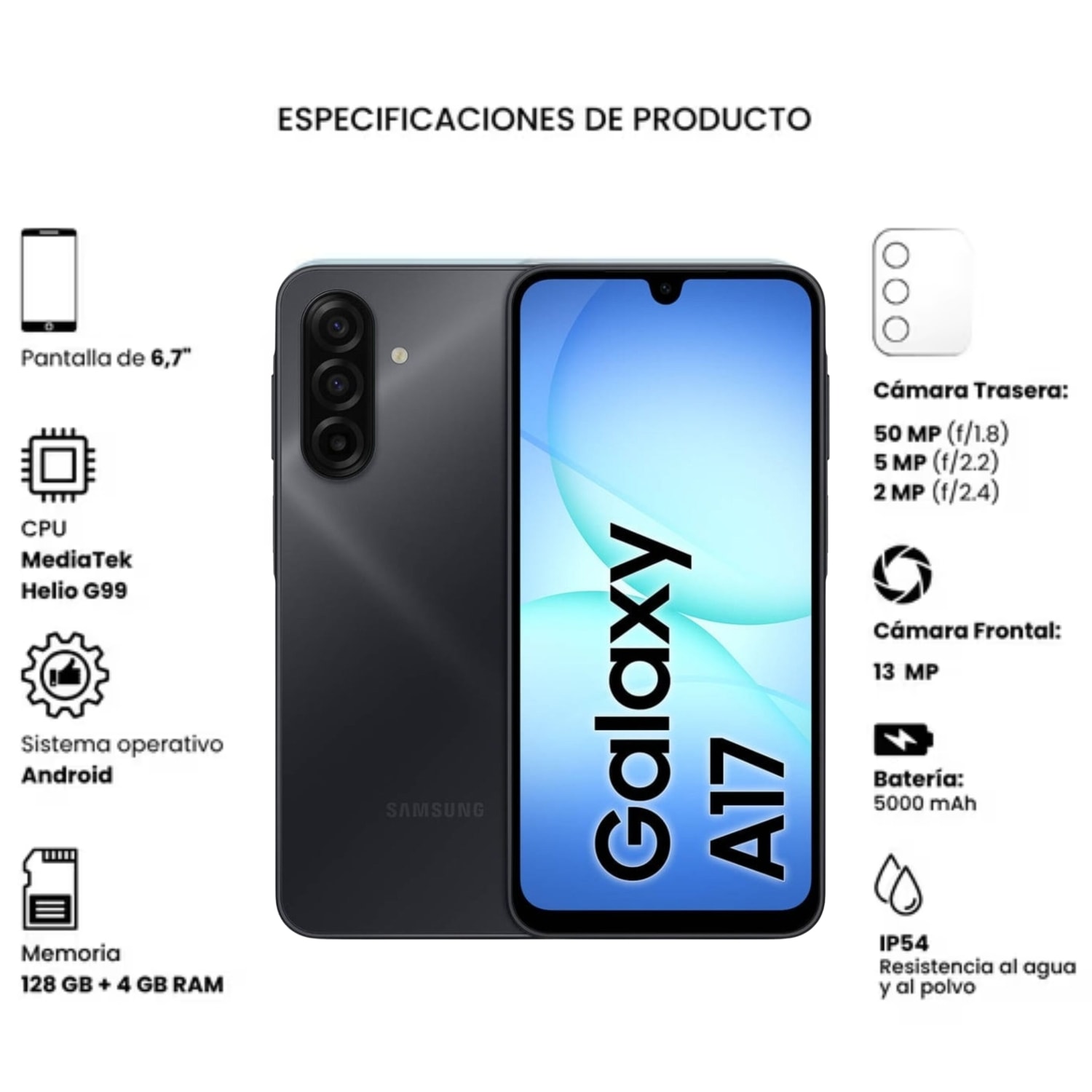 Celular Samsung Galaxy A17 4 RAM +128 GB 4G — imagen 6
