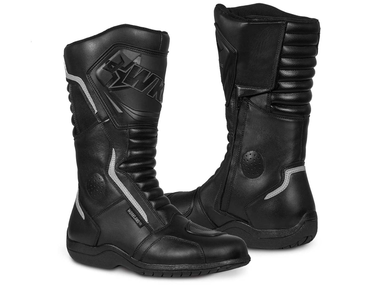 Botas hombre motociclista biker touring WKL 80020 Negro — imagen 2