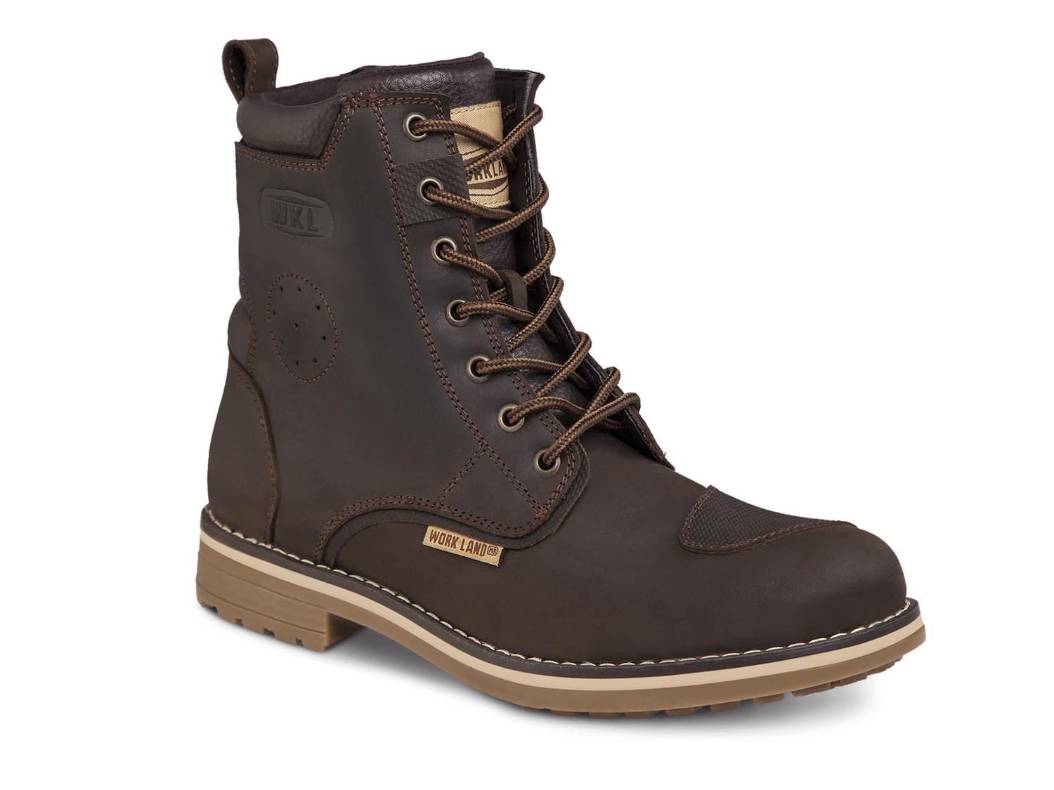 Bota hombre Moto Botin Trabajo biker WORKLAND 89738 Café — imagen 1
