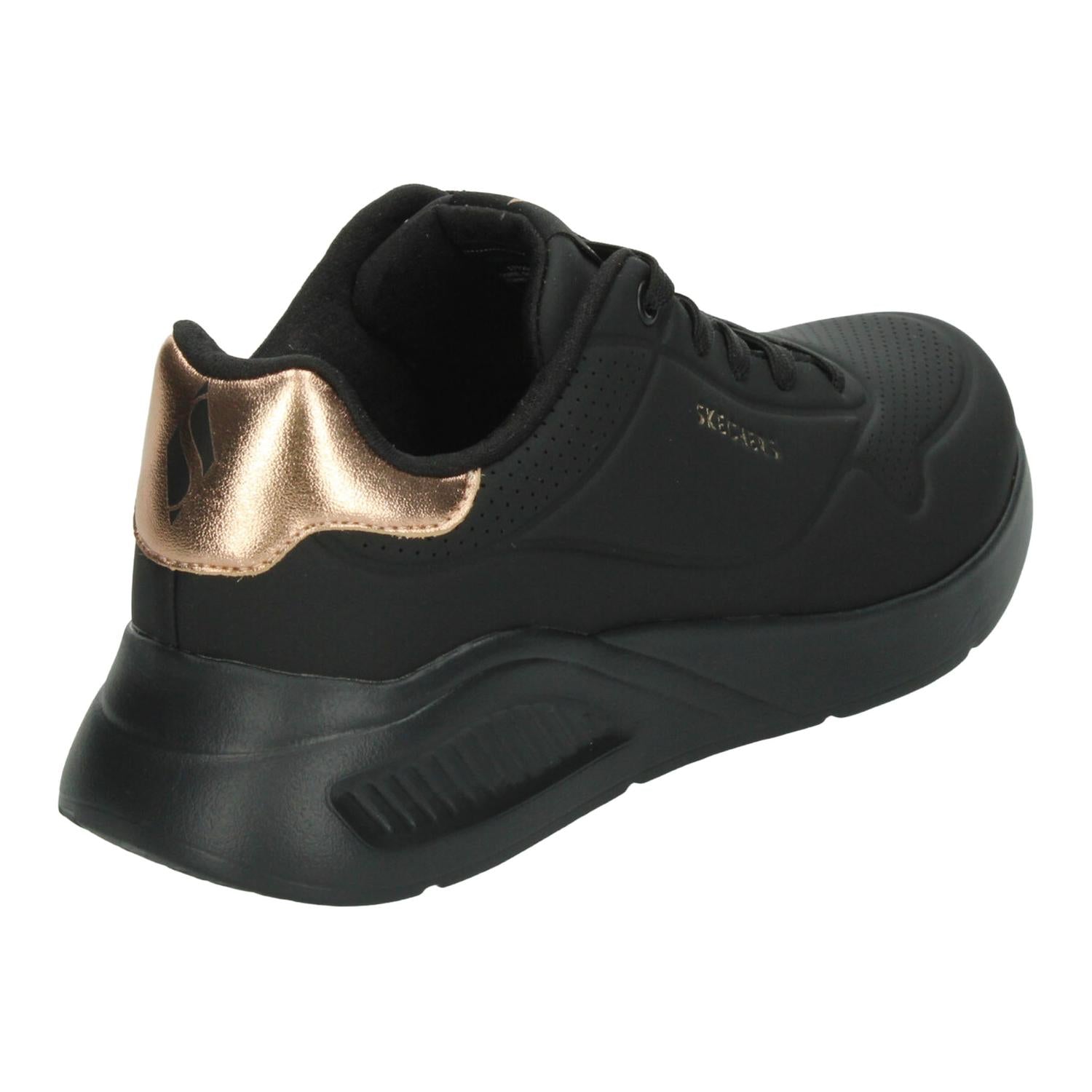 Tenis Dama Skechers Uno Lite Negro Casual Mujer — imagen 4