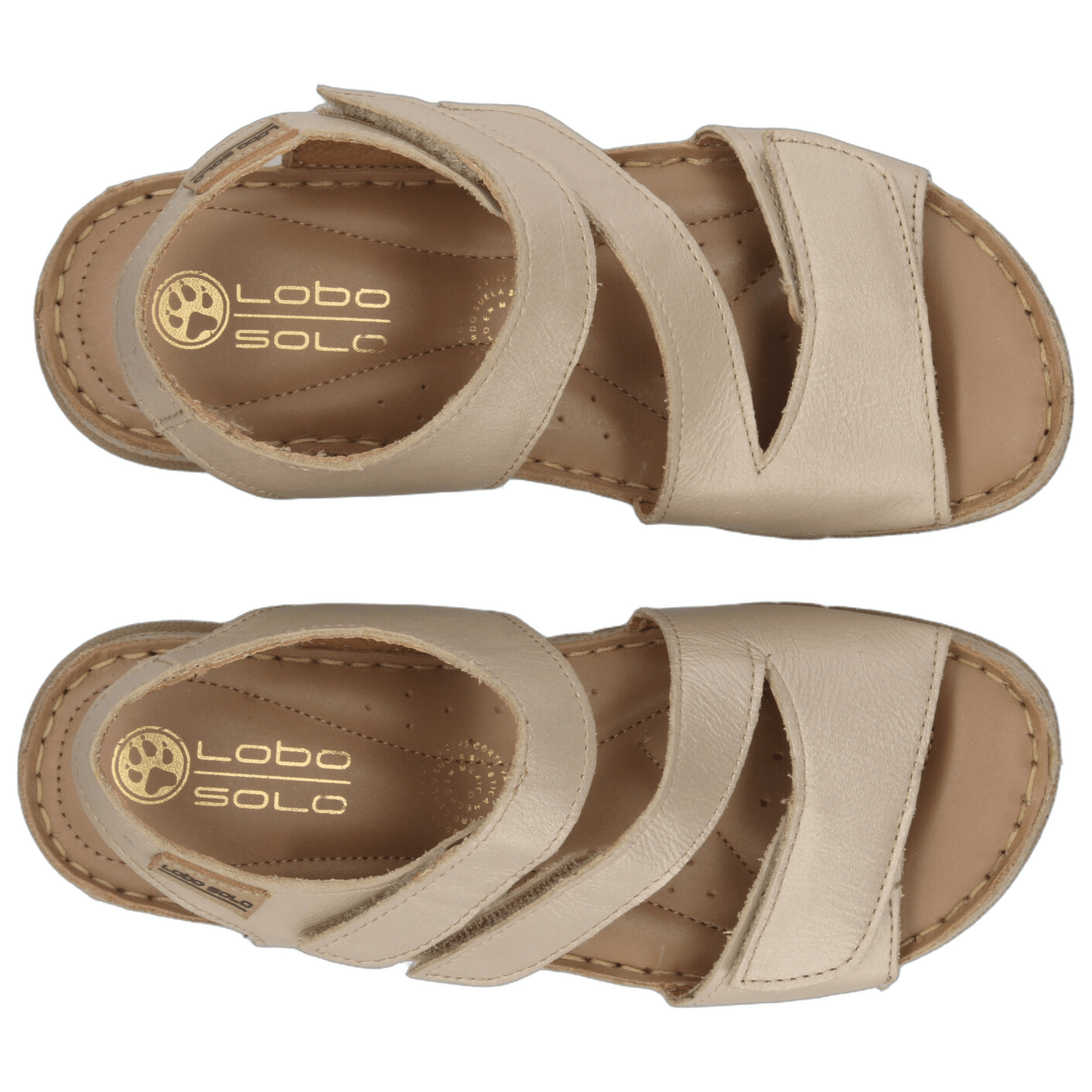 Sandalias Lobo Solo Dama Dorado Casual Para Mujer — imagen 11