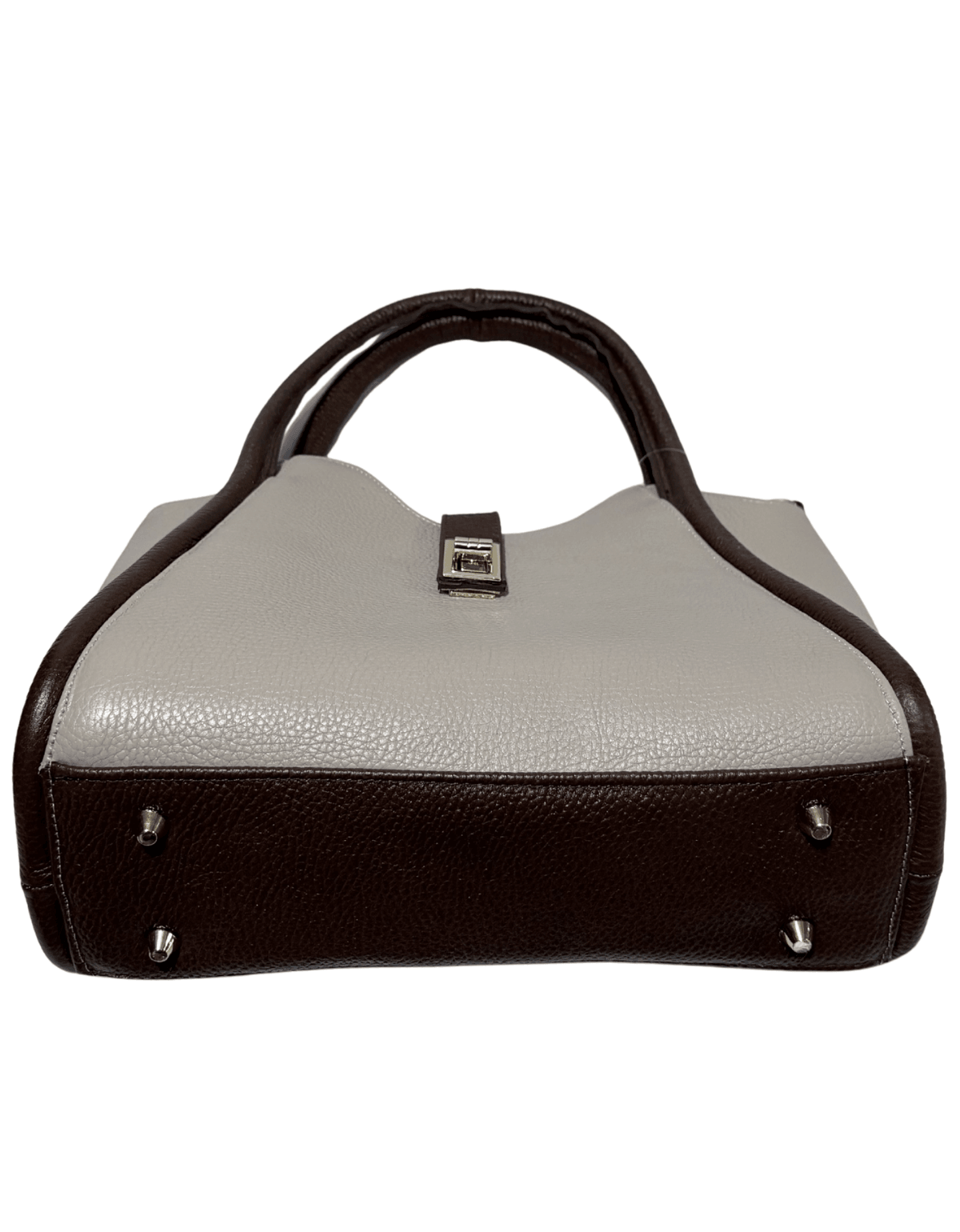 Bolsa De Mano Para Dama Frida De Piel Negra Con Broche — imagen 8