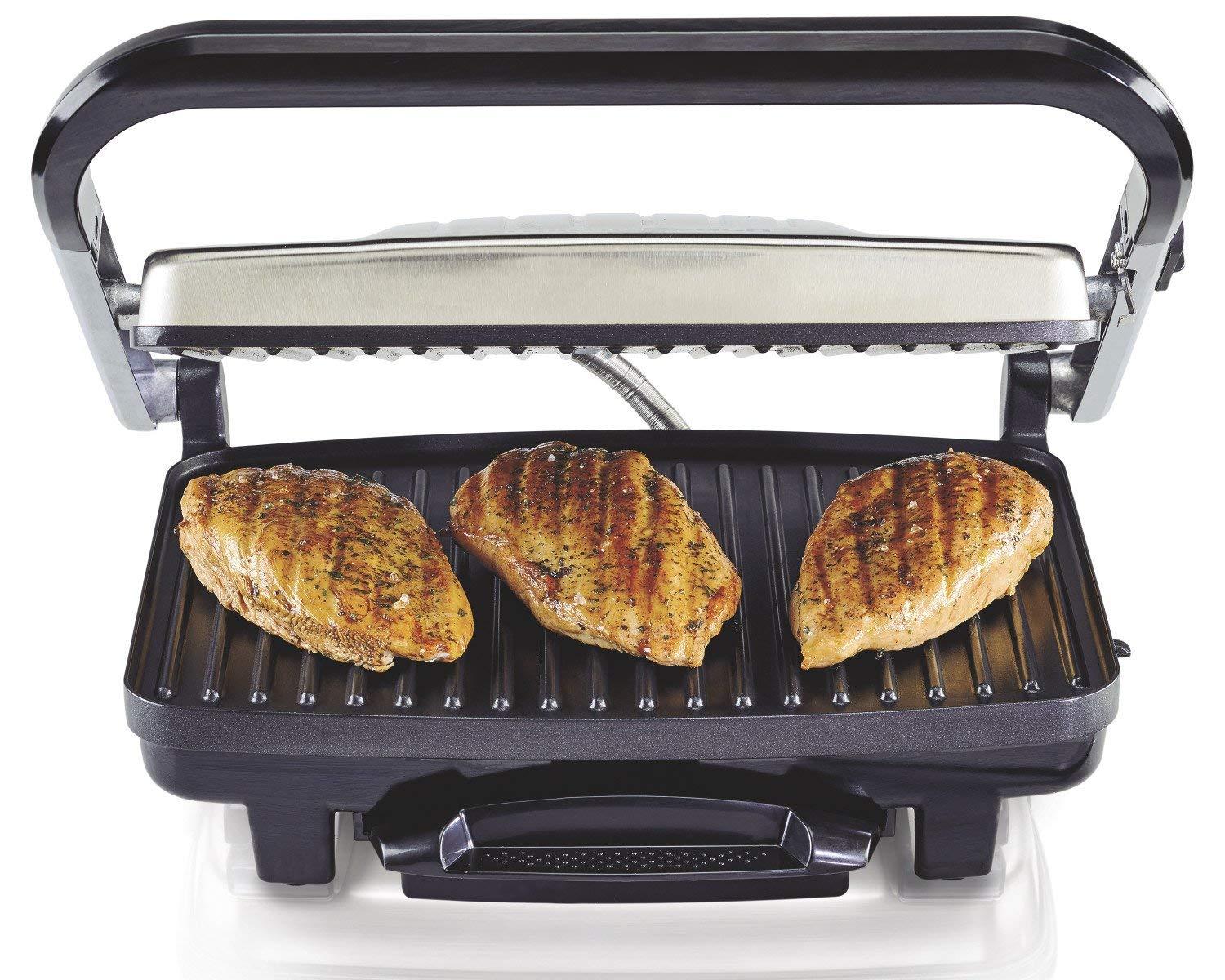 PARRILLA PANINIS HAMILTON BEACH 25410 ANTIADHERENTE — imagen 2