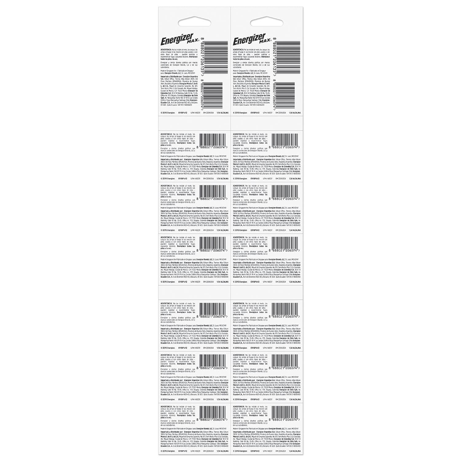 Pila Energizer Max Aa Alcalina Tira 12 Unidades — imagen 2