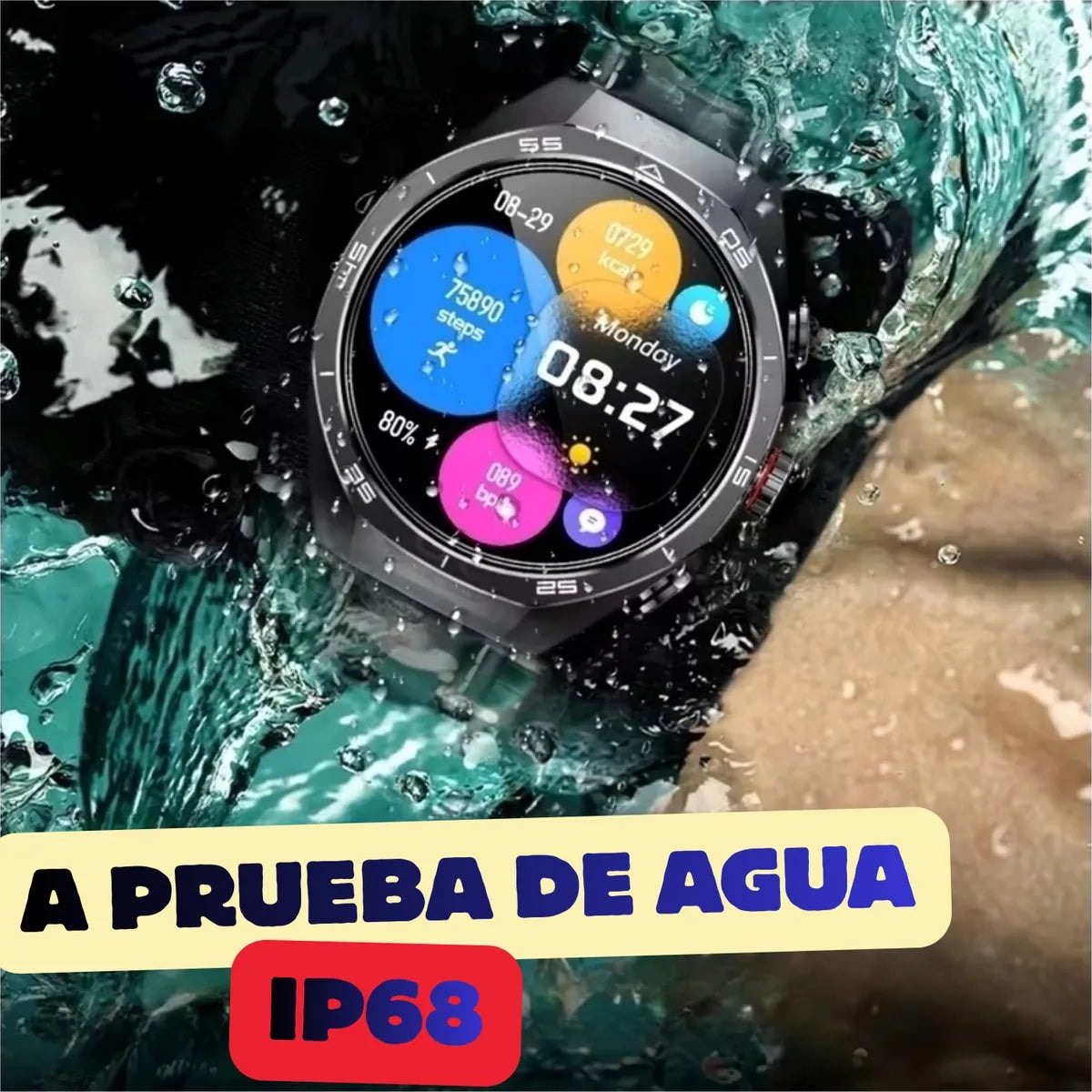 SmartWatch Gtide Series R9 Edge Inteligente Con Audífonos (Plateado) – Tecnología 2 en 1 — imagen 7