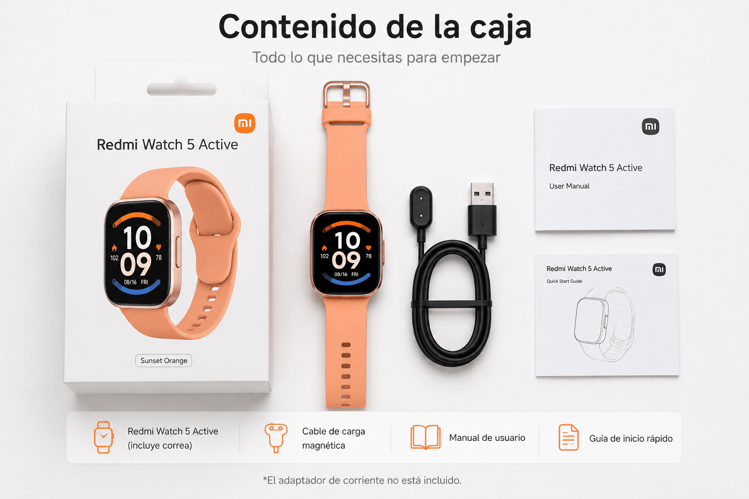 Smartwatch Xiaomi Redmi Watch 6 Active Naranja — imagen 5